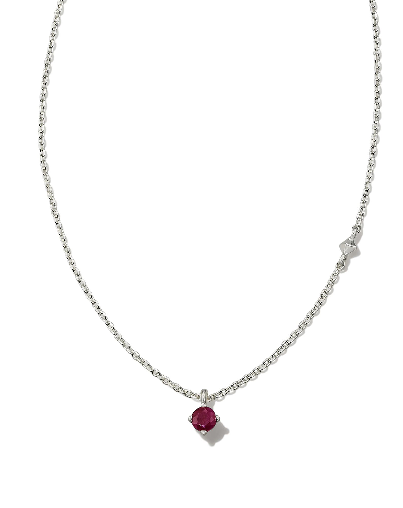 Maisie Sterling Silver Pendant Necklace in Ruby