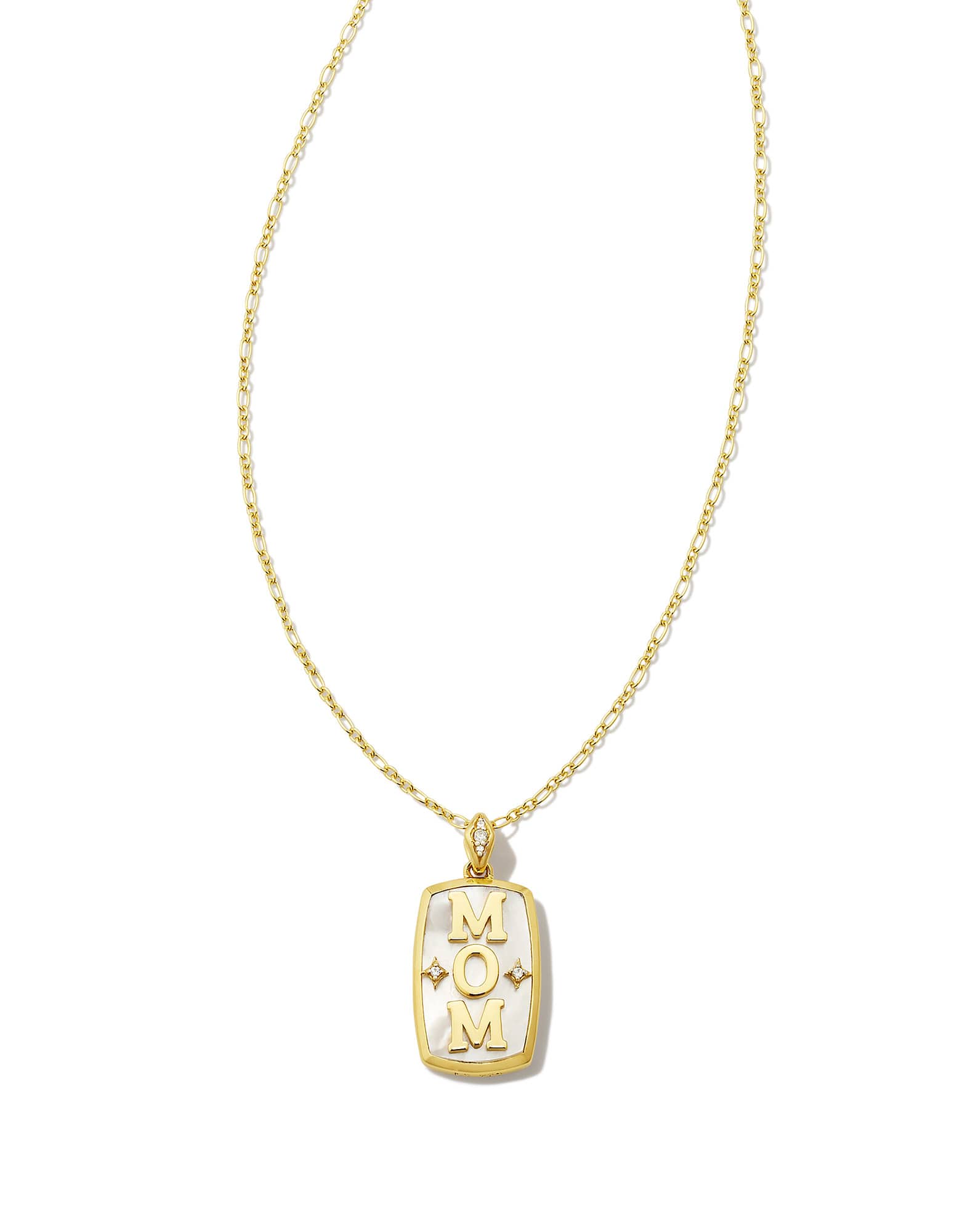 Mom Stone Tag Necklace