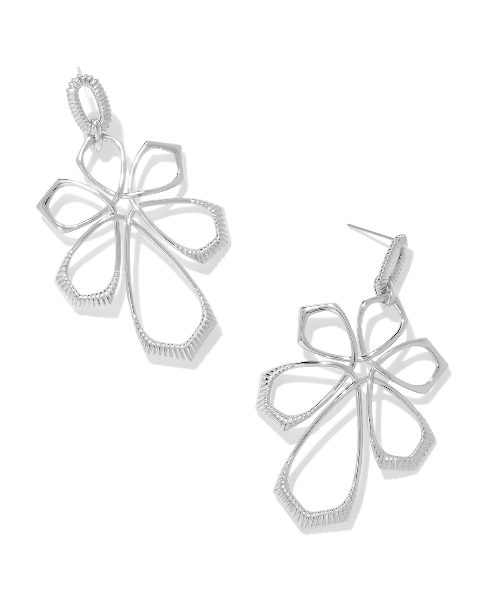 Layne Metal Statement Earrings in Silver