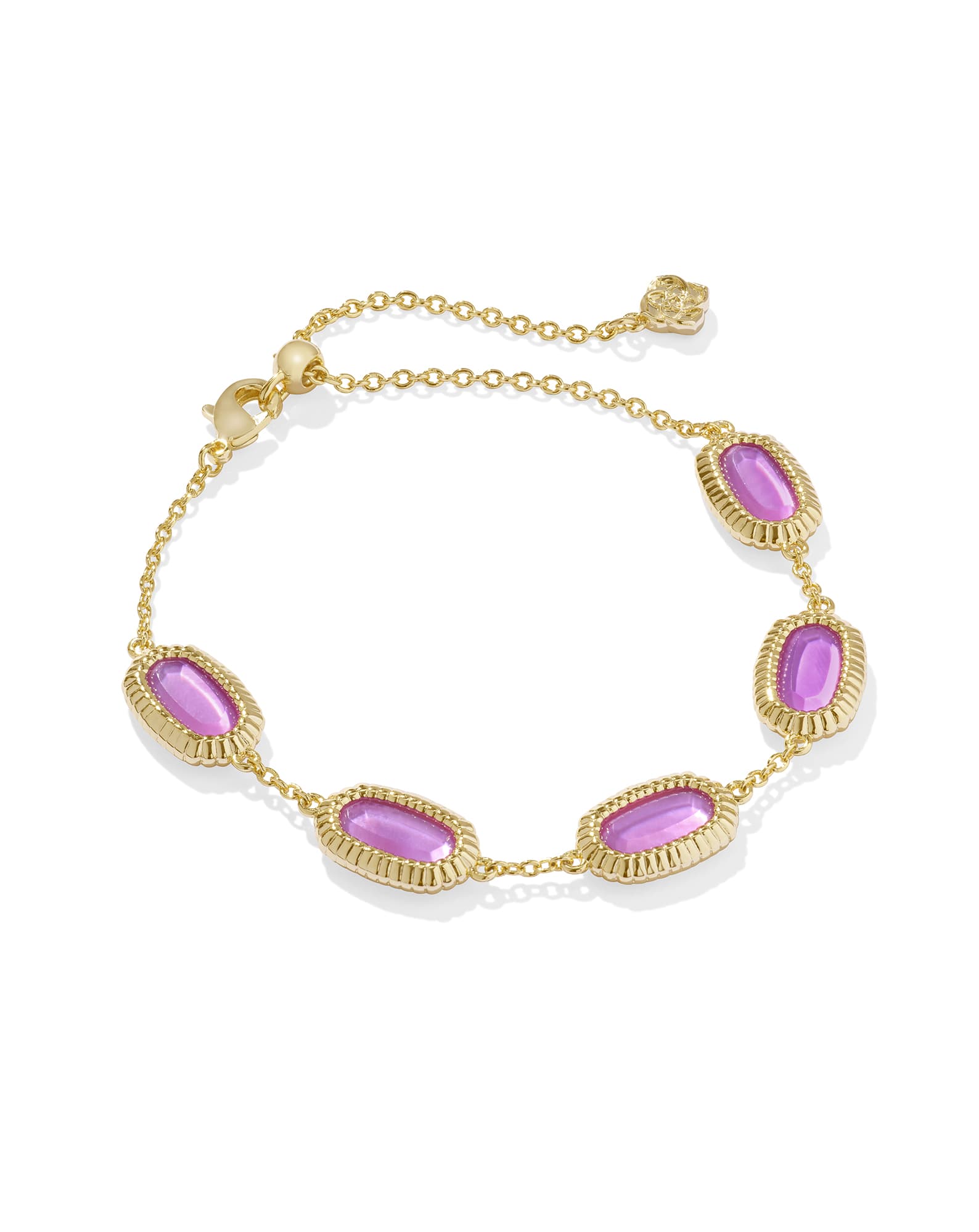 Grayson Gold Ridge Frame Link Bracelet in Azalea Illusion