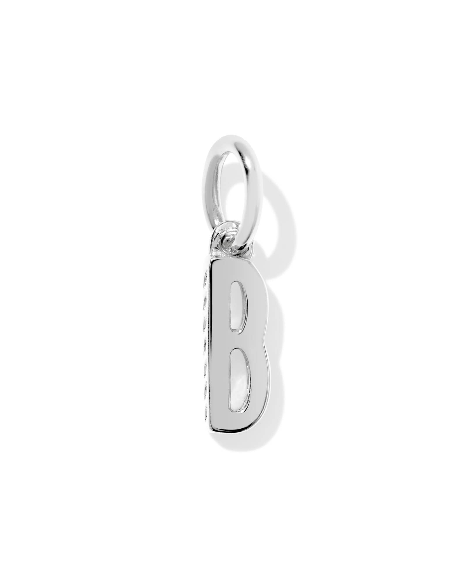 Metal Letter B Sterling Silver Charm