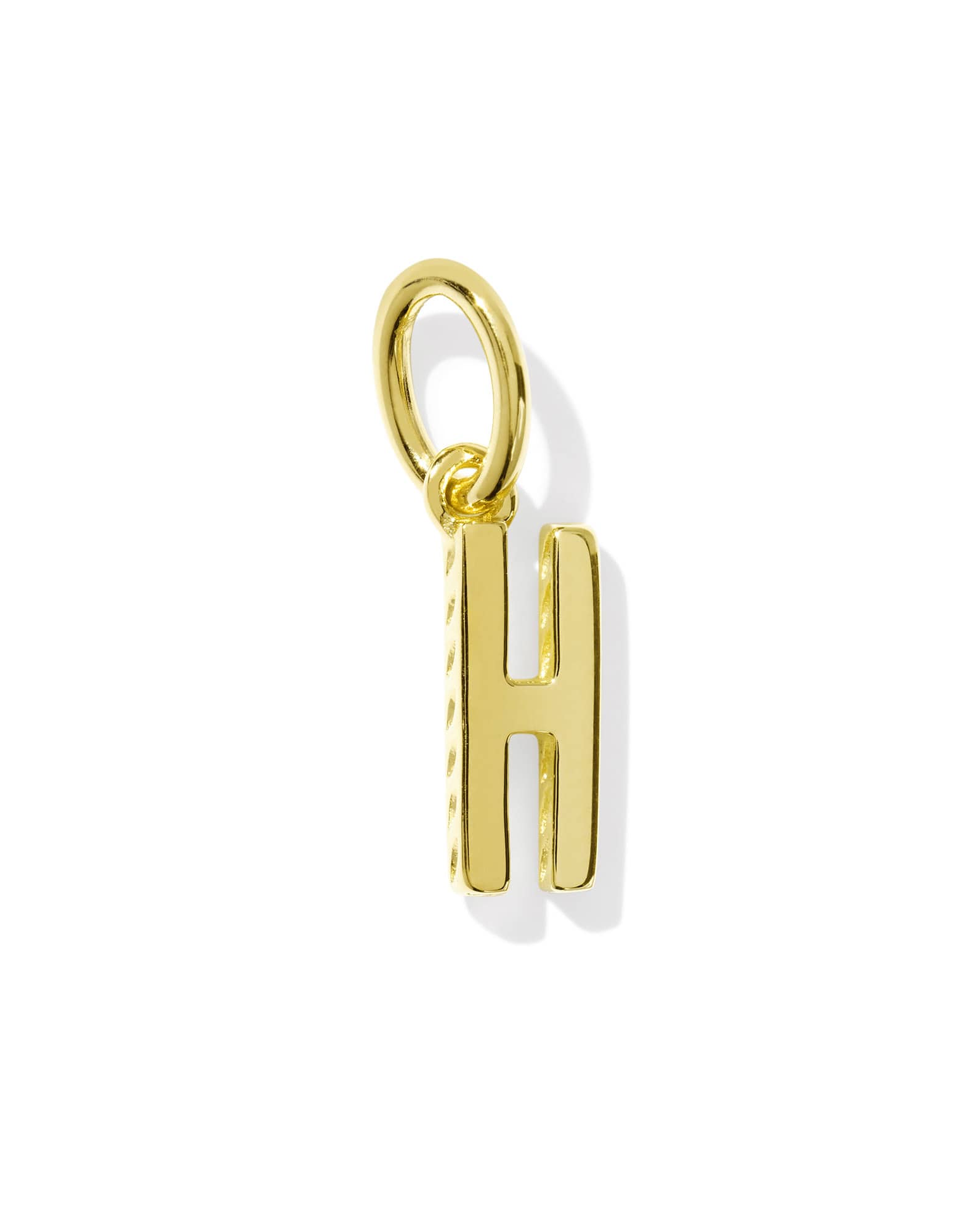 Metal Letter H 18k Gold Vermeil Charm