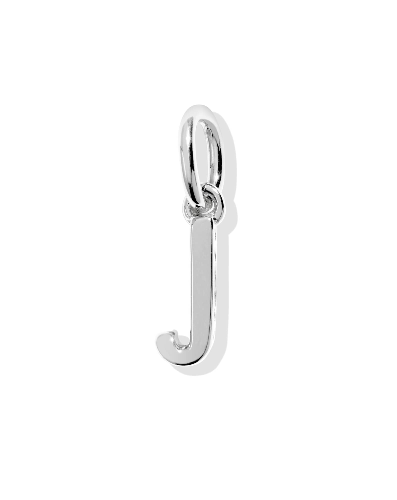 Metal Letter J Sterling Silver Charm