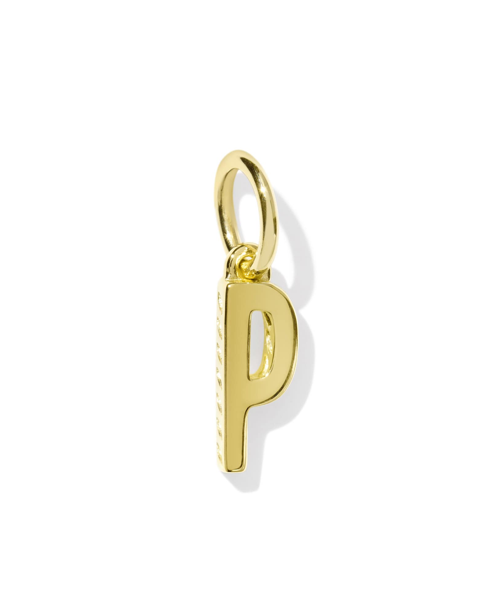 Metal Letter P 18k Gold Vermeil Charm