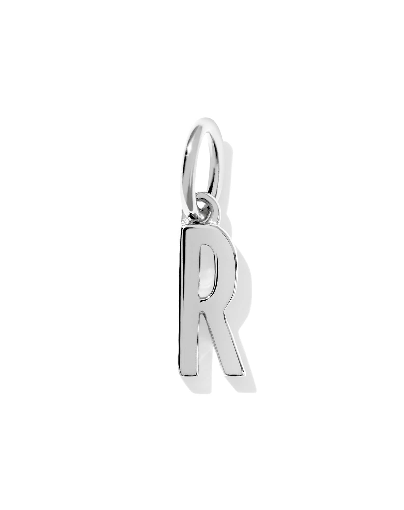 Metal Letter R Sterling Silver Charm