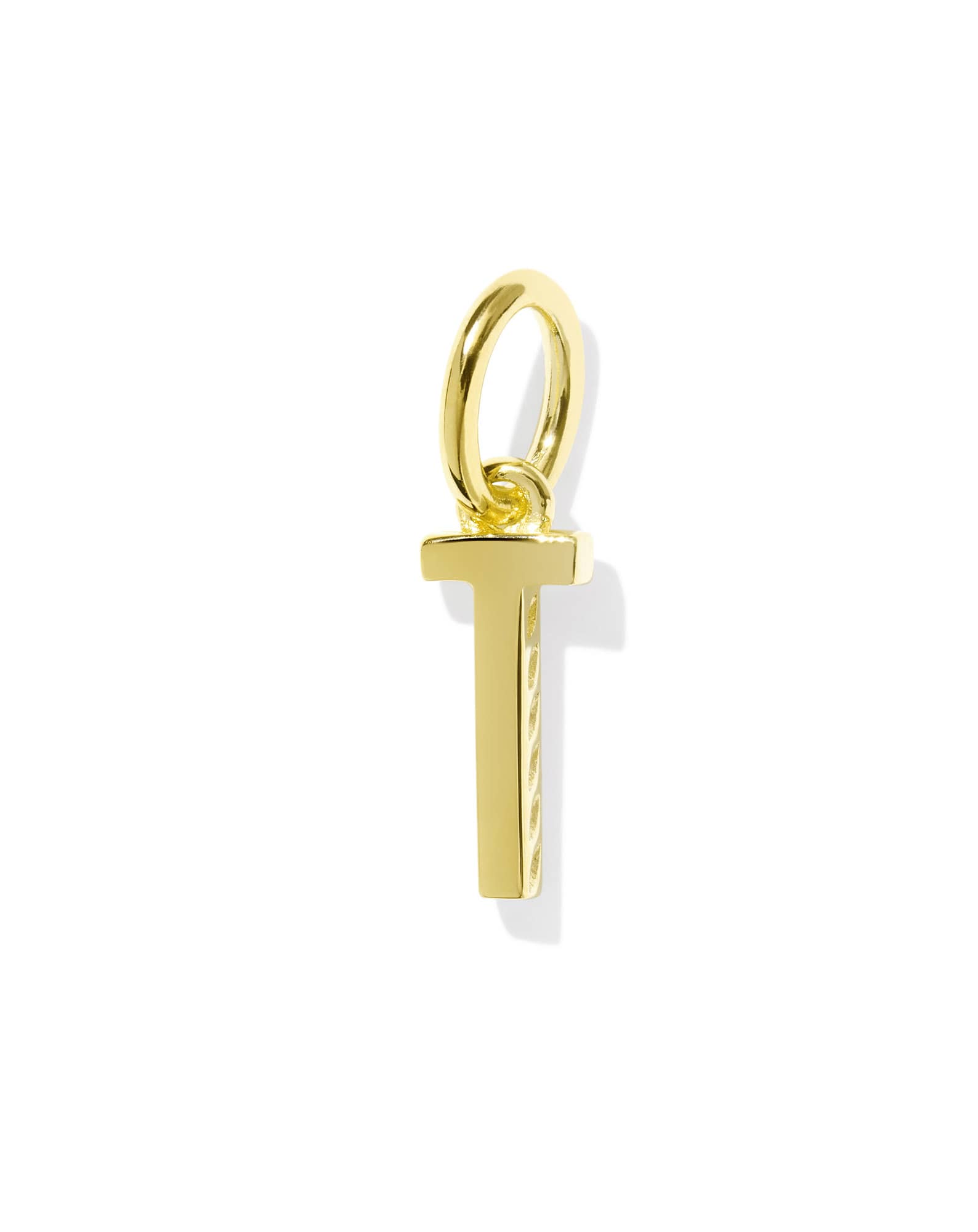 Metal Letter T 18k Gold Vermeil Charm