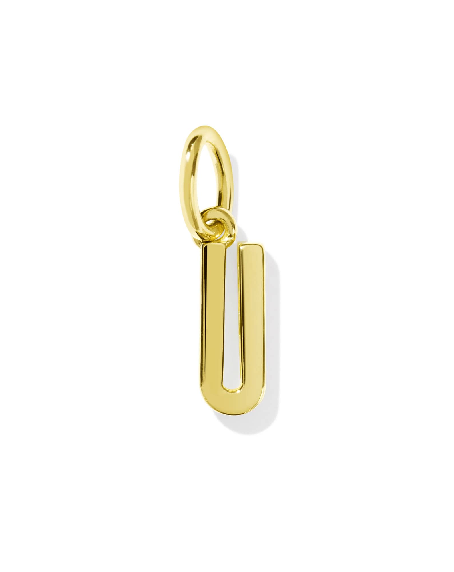 Metal Letter U 18k Gold Vermeil Charm