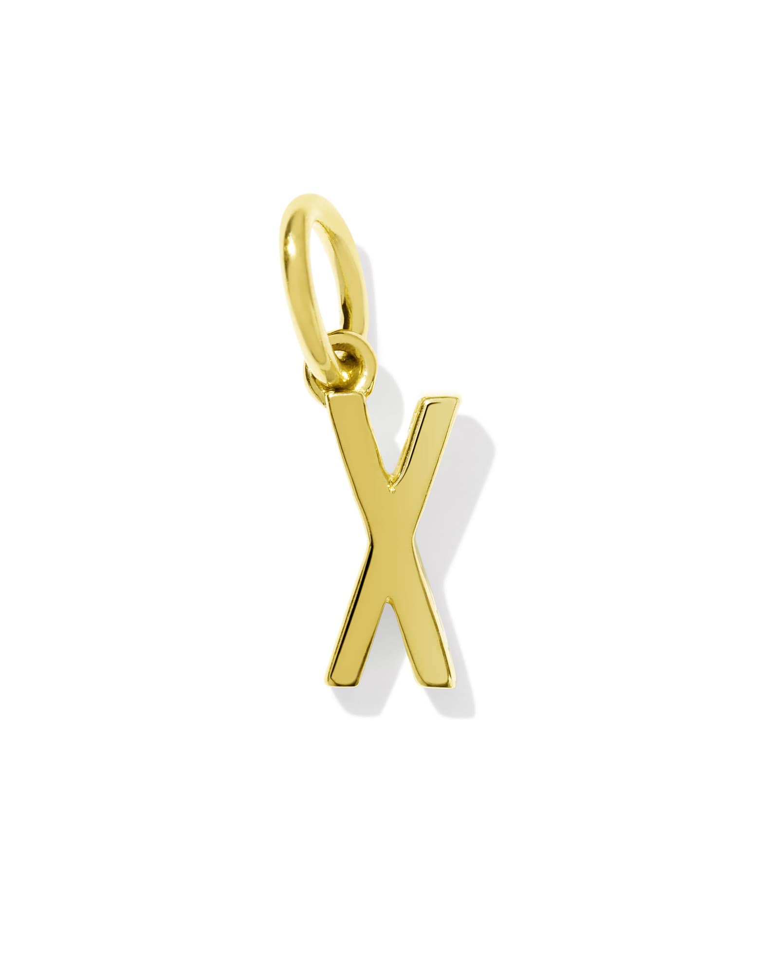 Metal Letter X 18k Gold Vermeil Charm