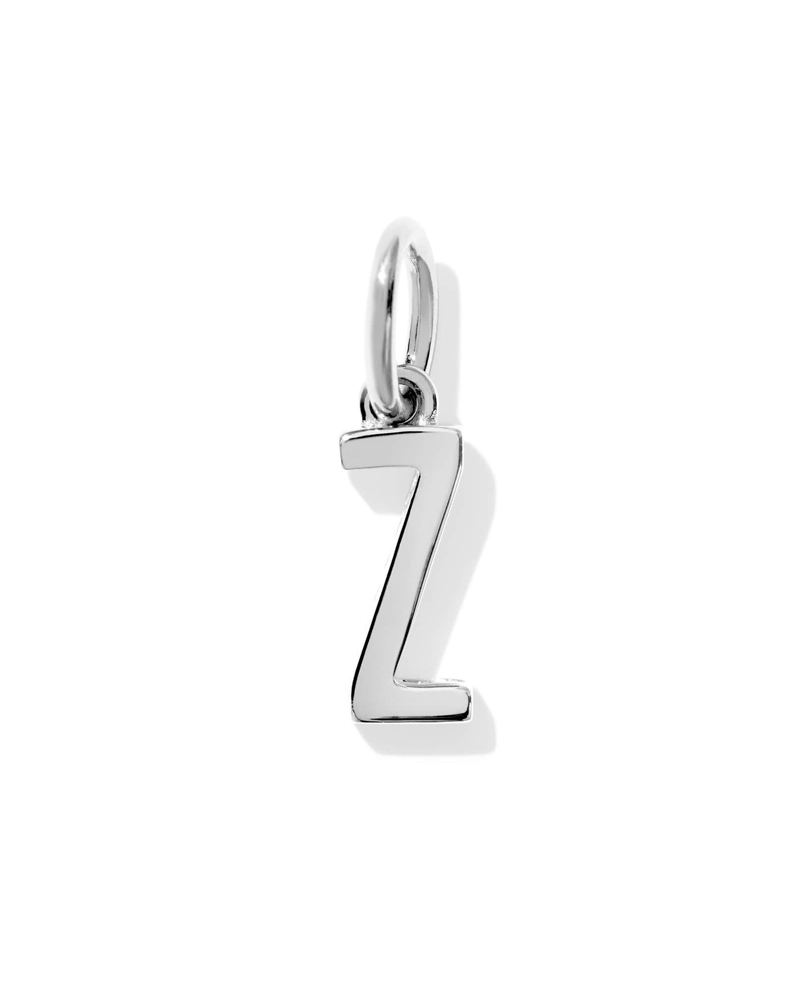 Metal Letter Z Sterling Silver Charm