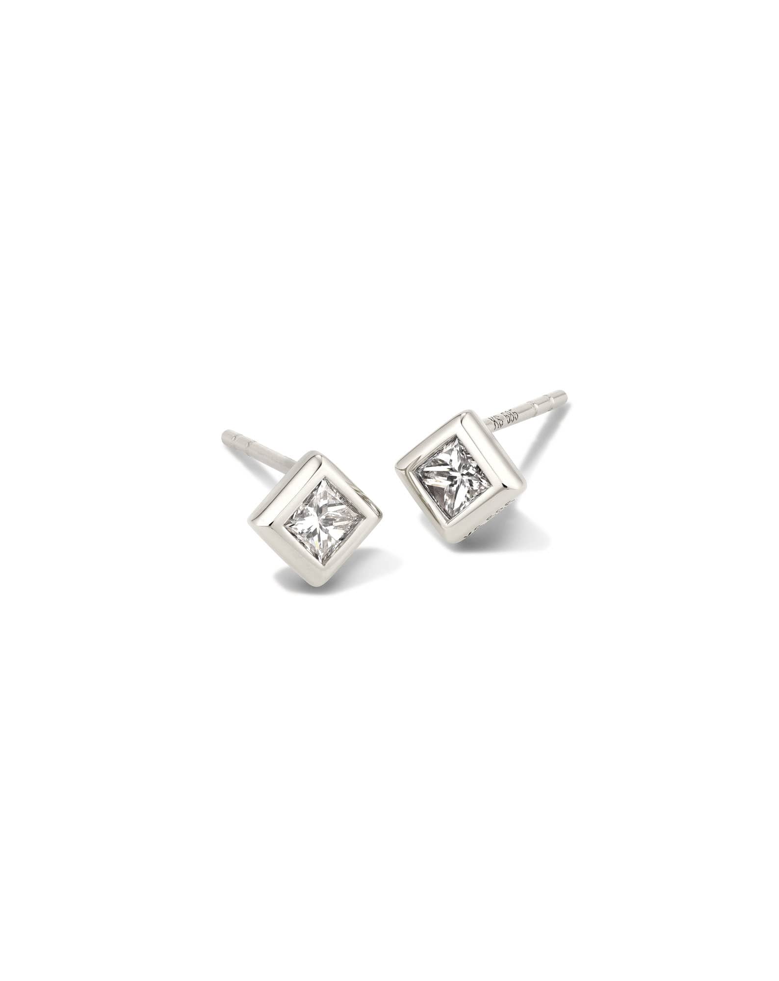 0.32 ct Michelle 14k White Gold Stud Earrings in White Diamond