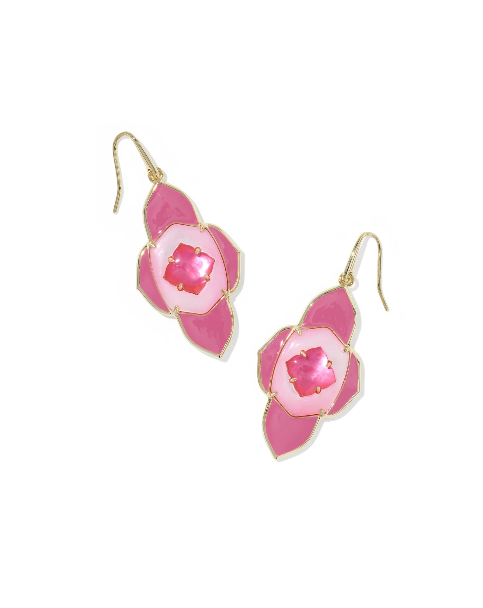Abbie Medallion Gold Drop Earrings
