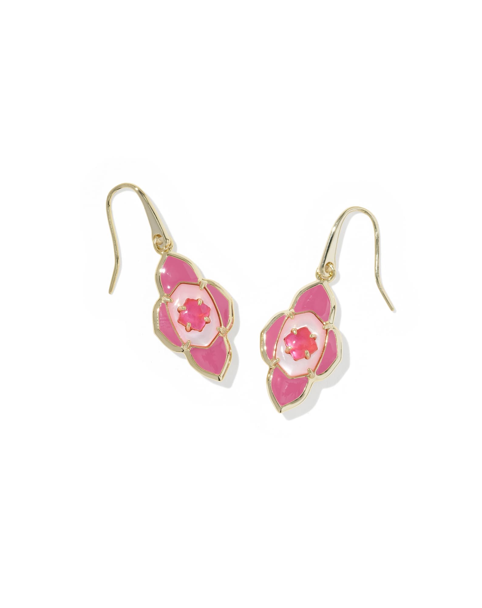 Abbie Medallion Gold Small Drop Earrings