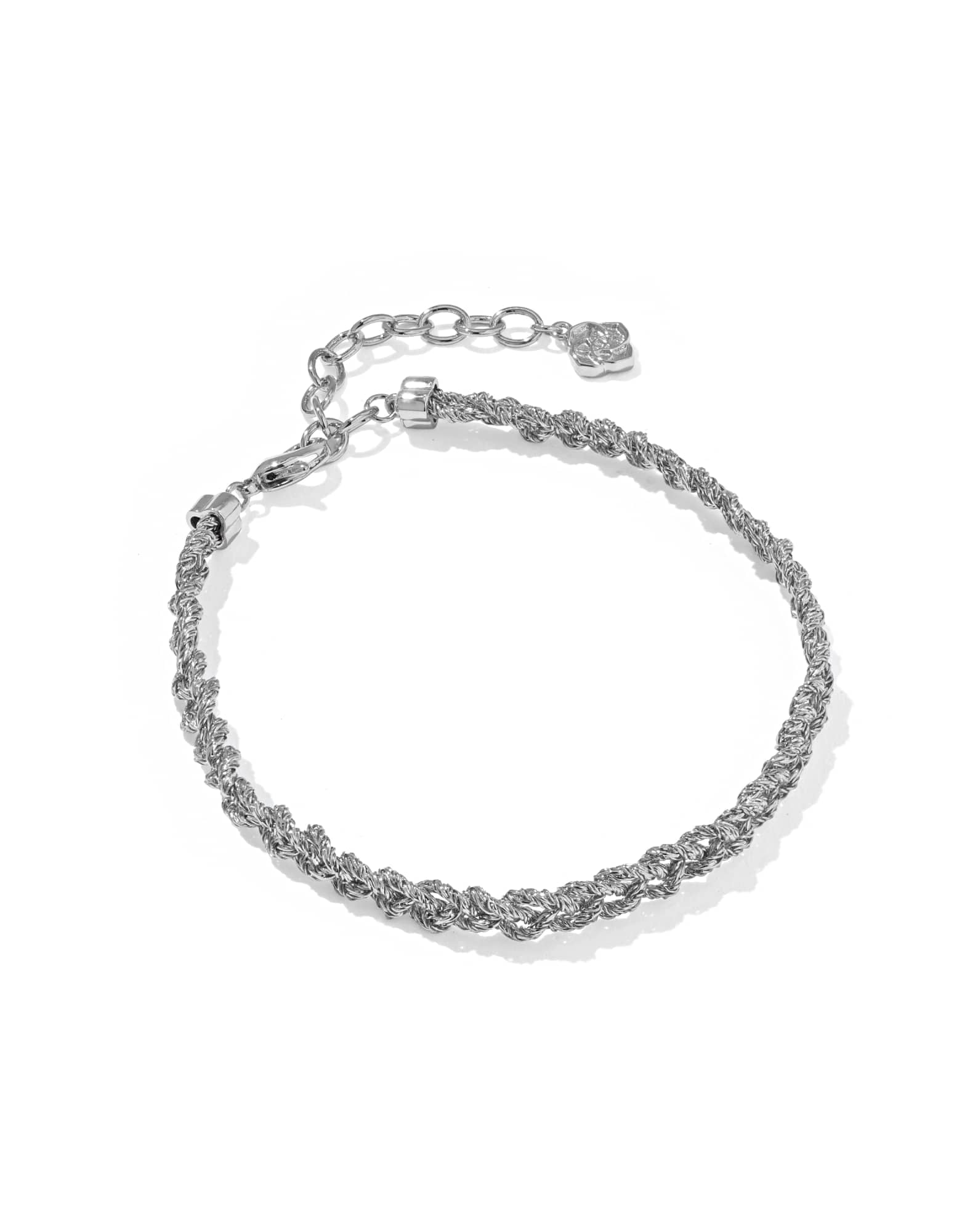 Gabriella Silver Braided Chain Bracelet