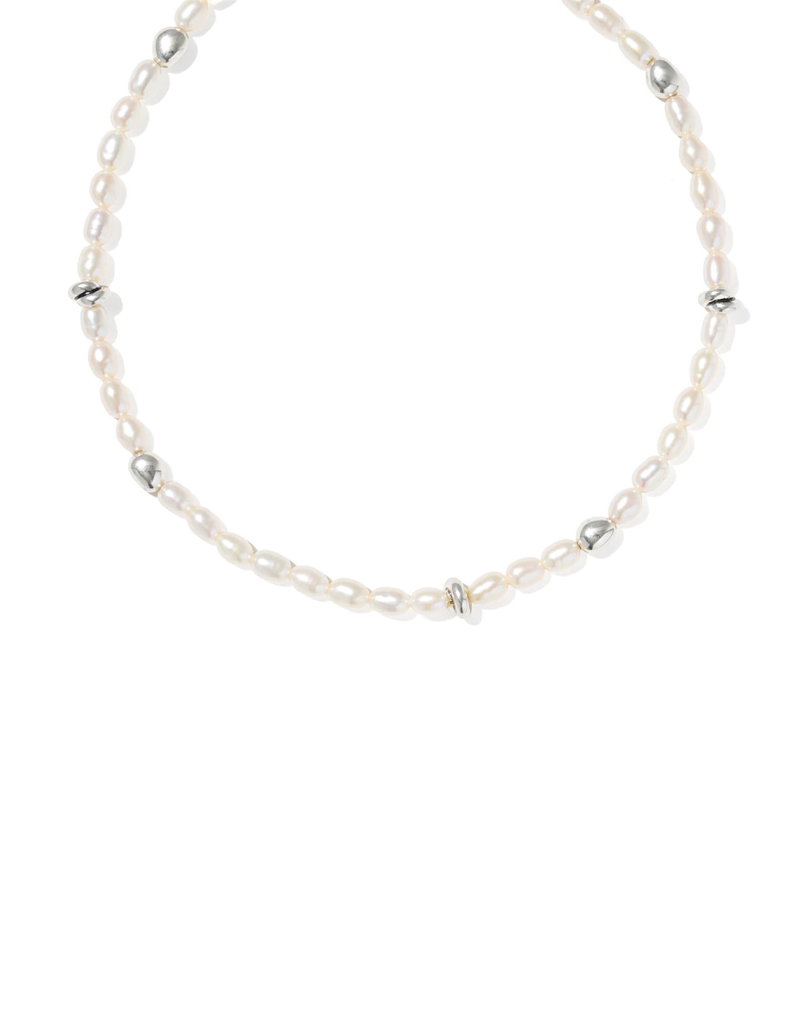 Gabriella Vintage Silver Pearl Strand Necklace
