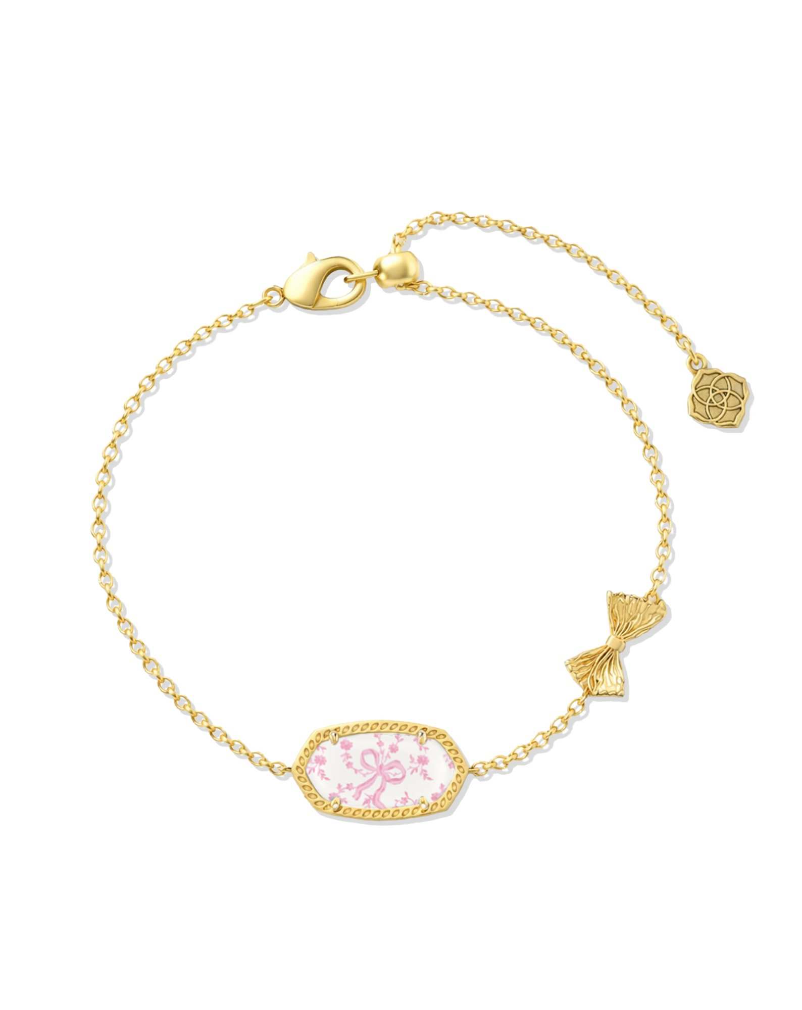 Kendra Scott x LoveShackFancy Bow Gold Elaina Delicate Chain Bracelet