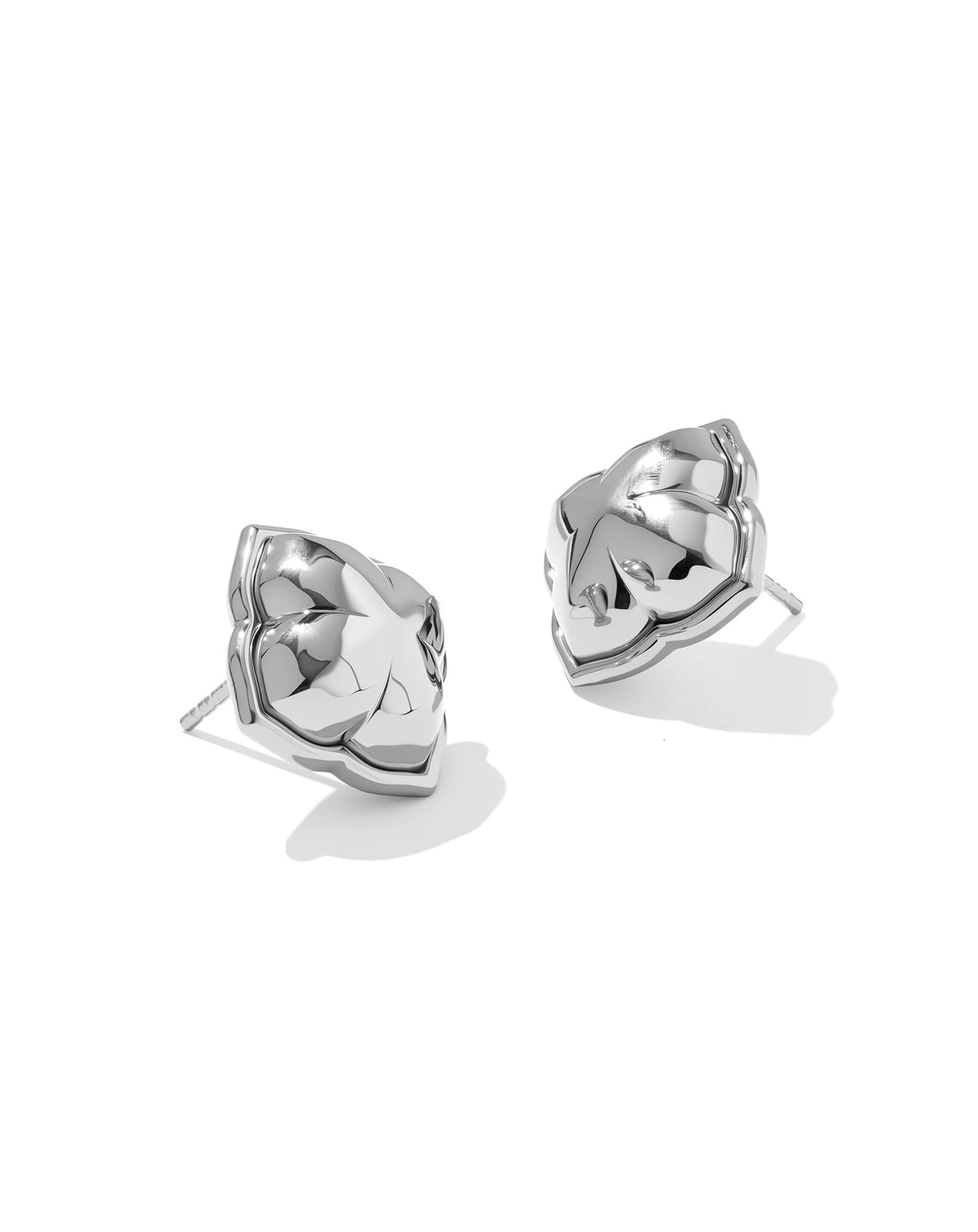 Dira Sterling Silver Metal Stud Earrings