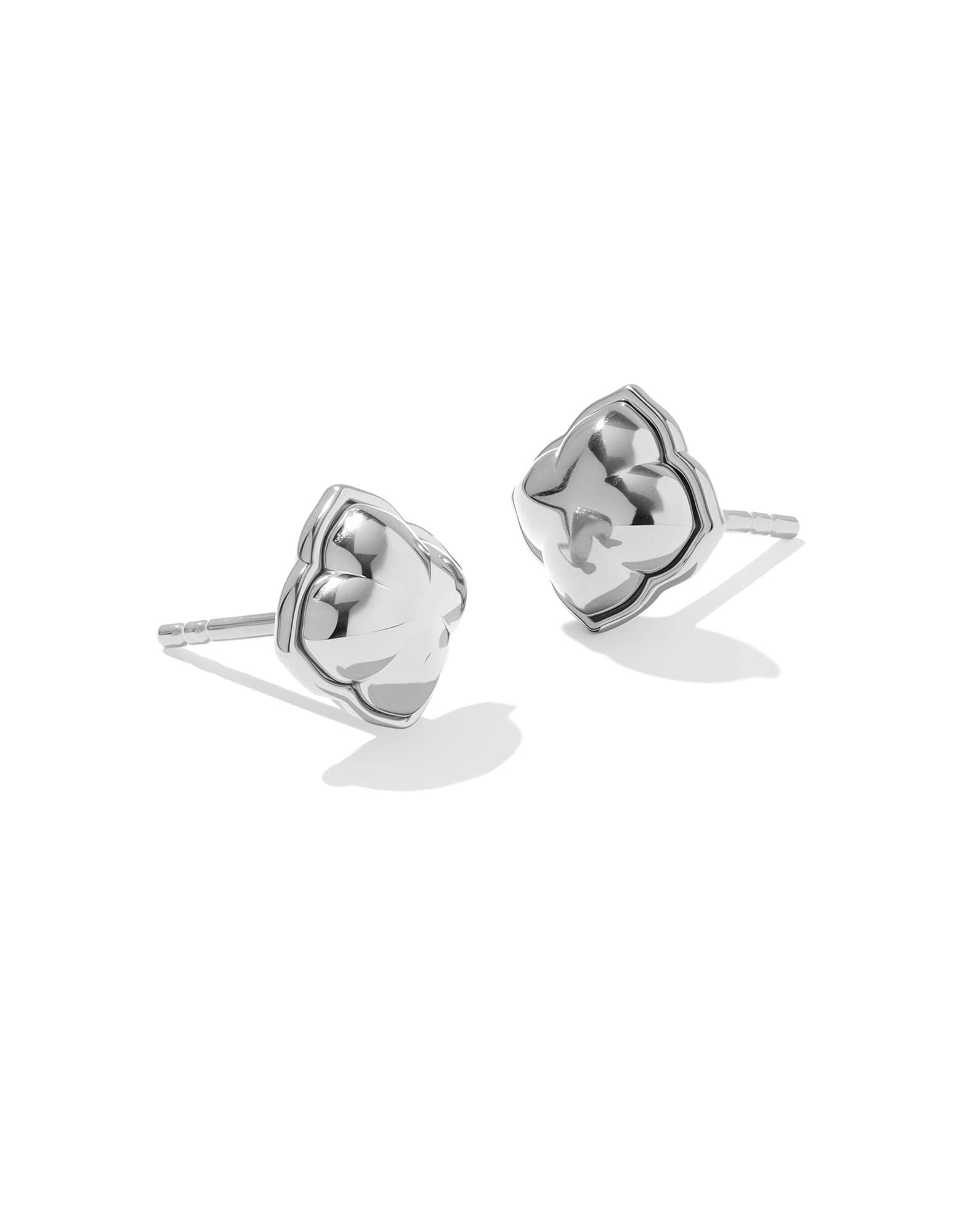 Dira Sterling Silver Small Metal Stud Earrings