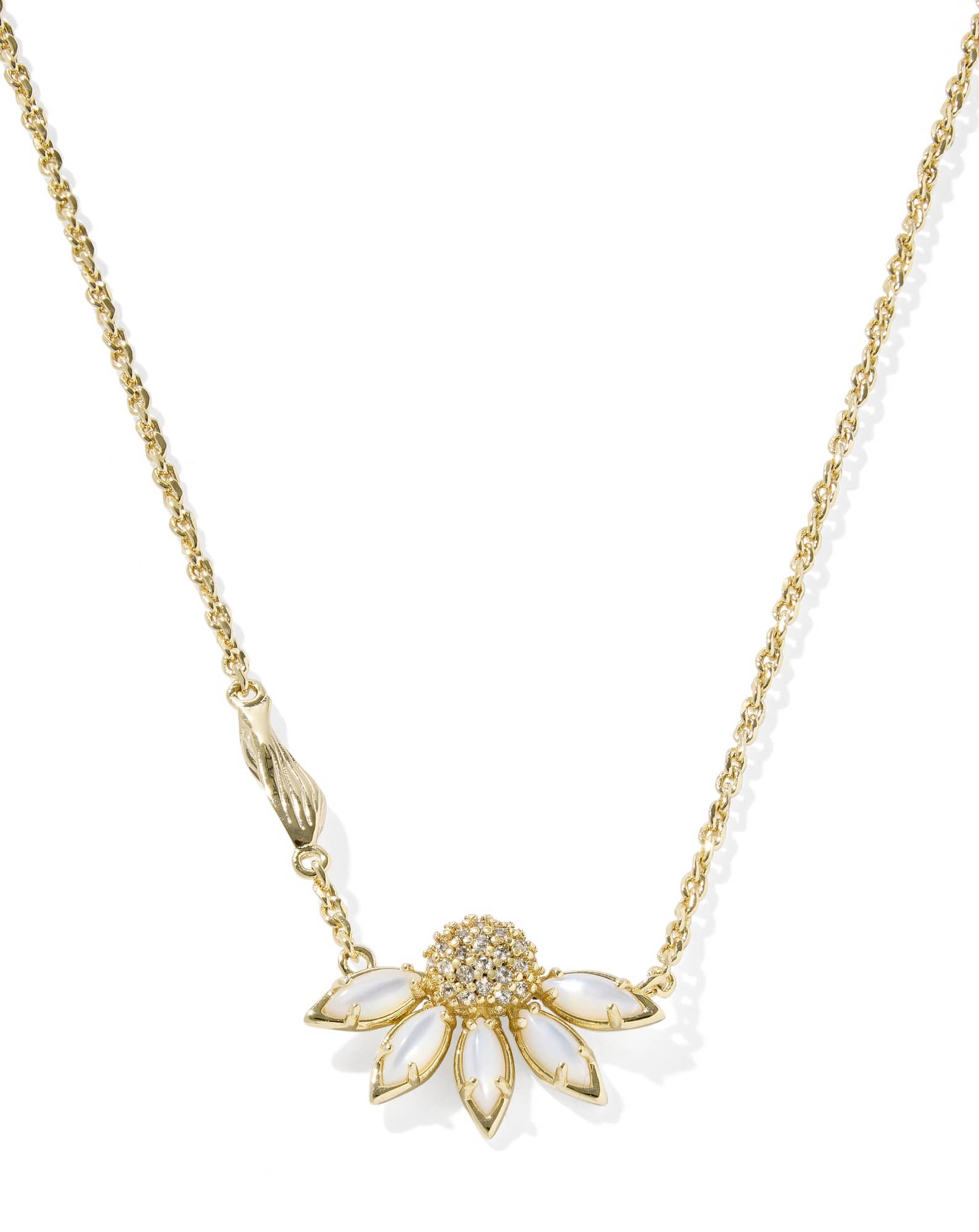 Anya Flower Gold Short Pendant Necklace