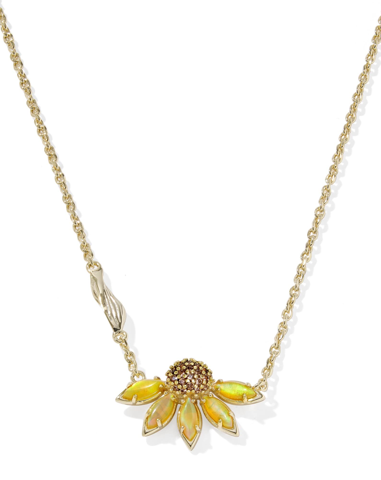 Anya Flower Gold Short Pendant Necklace