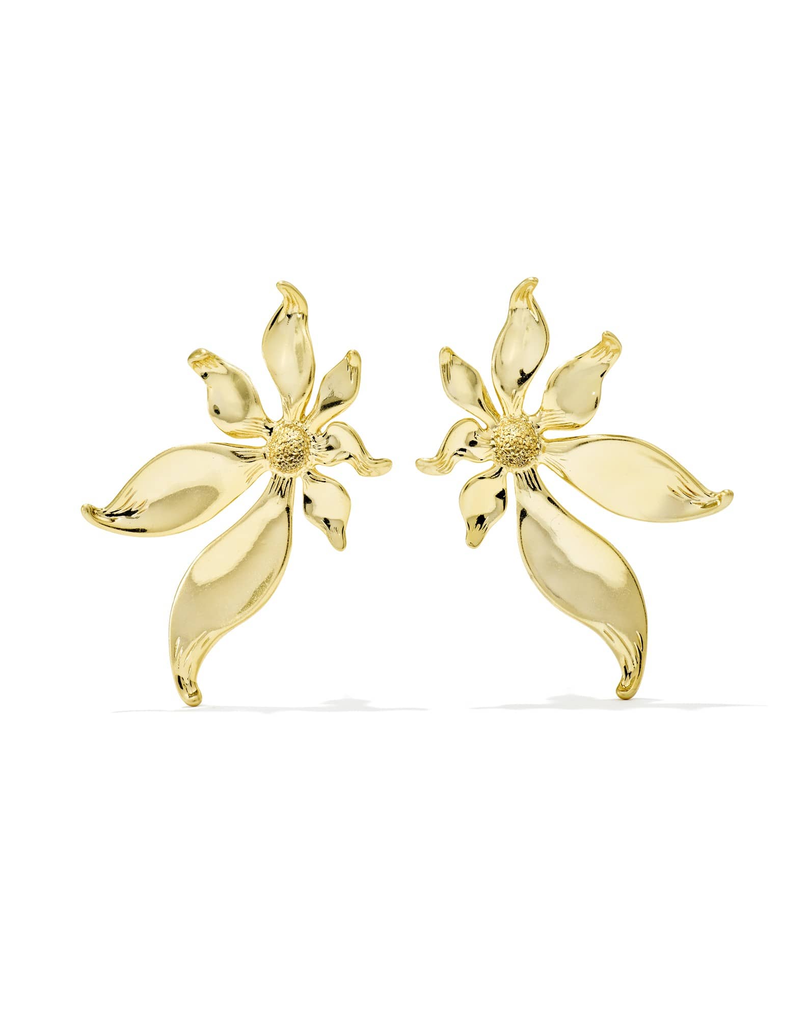 Anya Flower Gold Stud Earrings
