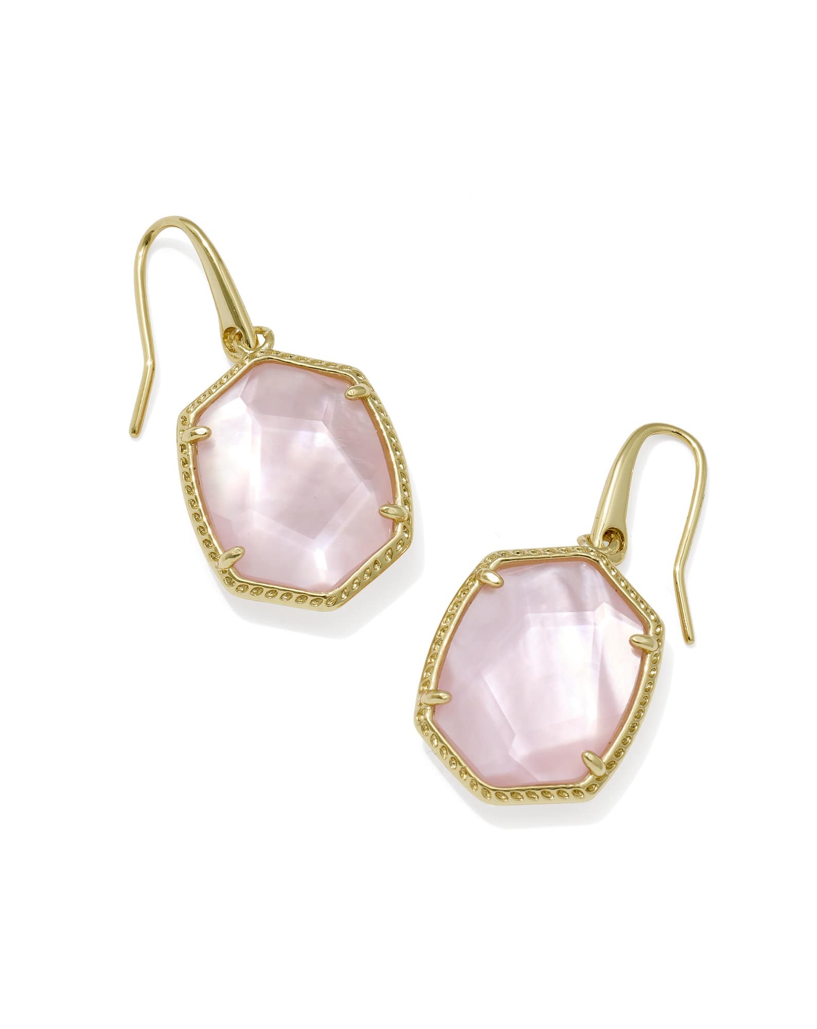 Daphne Gold Frame Drop Earrings