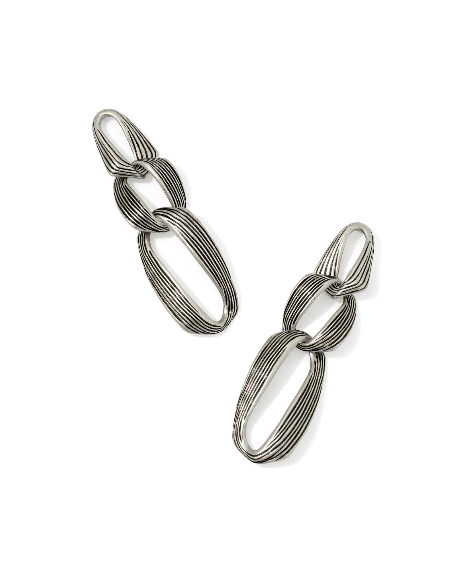 Kira Vintage Silver Statement Earrings