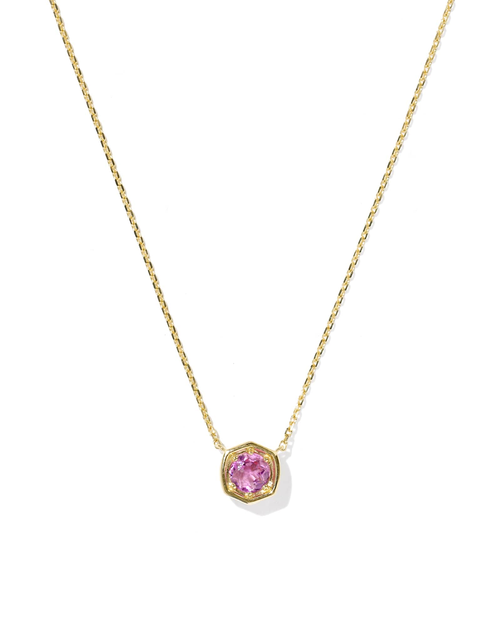 0.36 ct Lab Grown Gemstone Davie 14k Yellow Gold Short Pendant Necklace