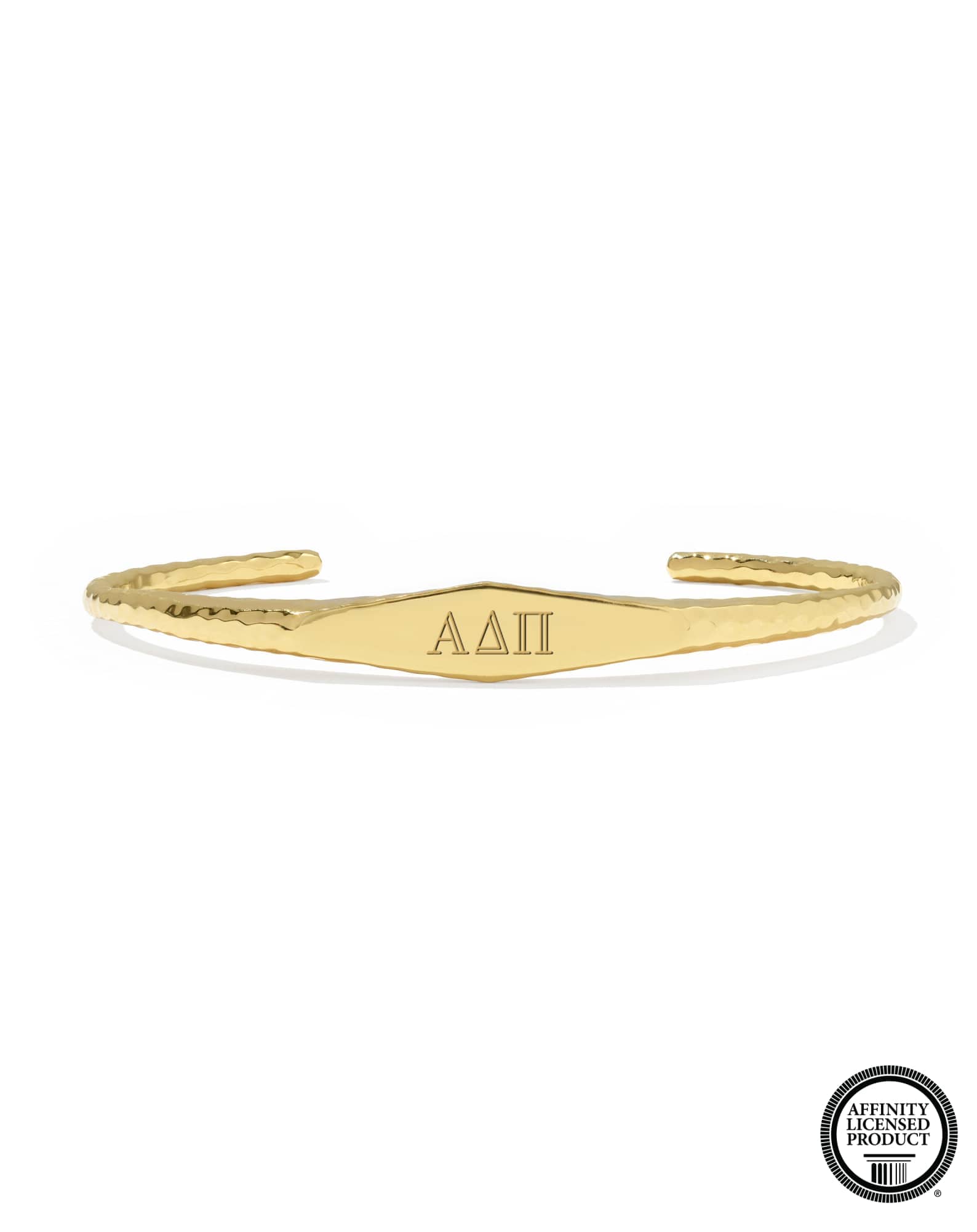 Alpha Delta Pi 18k Yellow Gold Vermeil Davie Cuff Bracelet