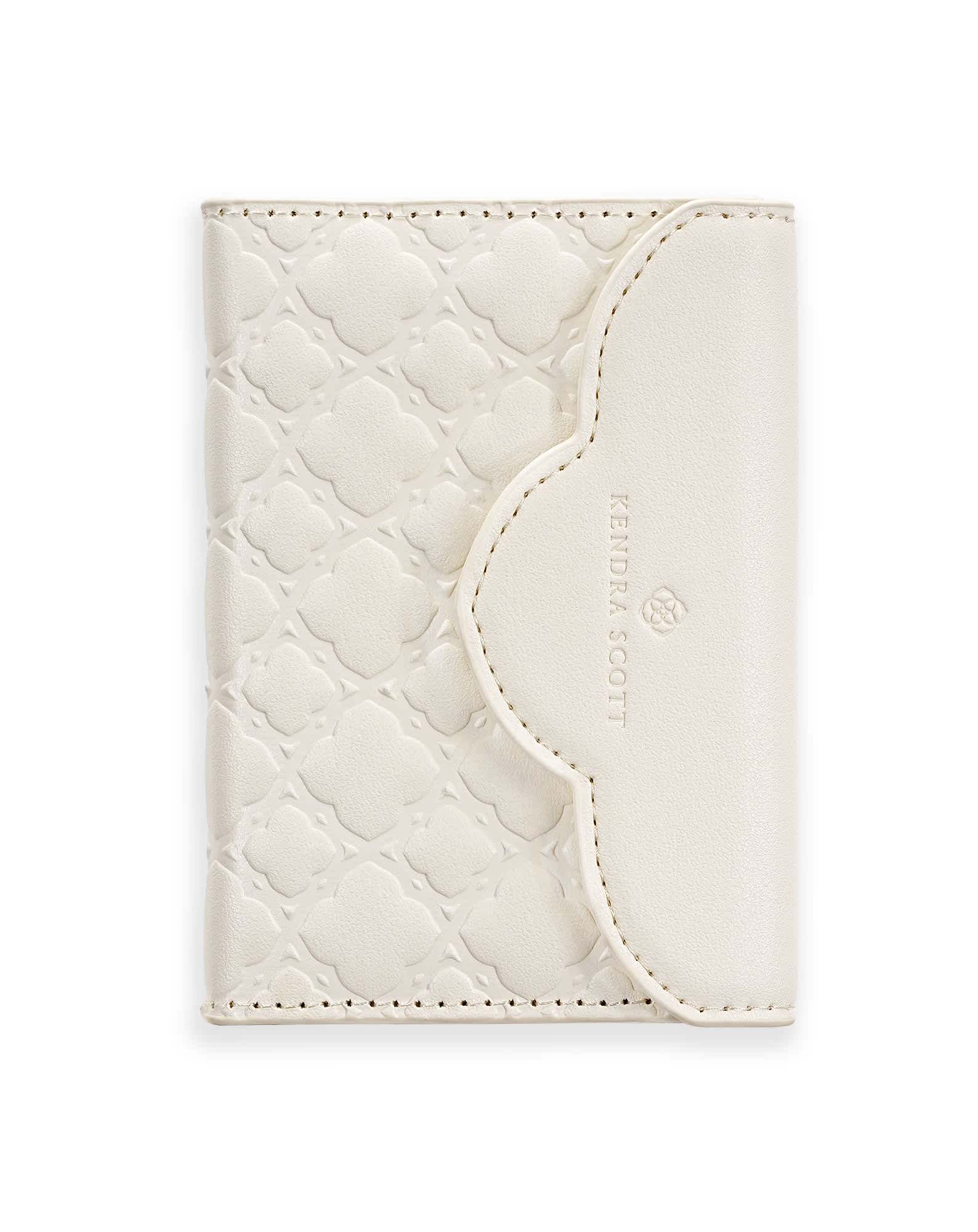 Magnetic Ivory Trifold Wallet