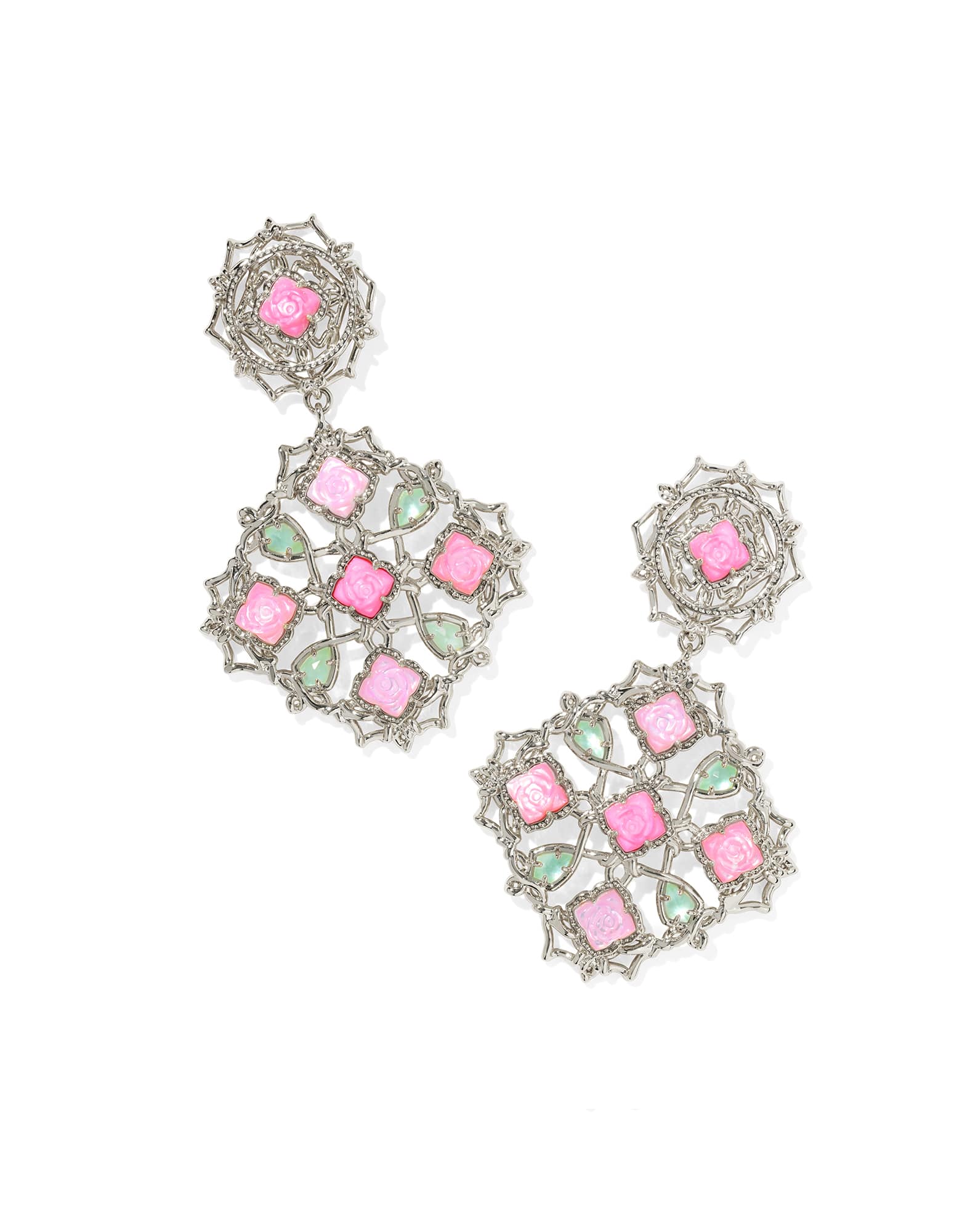 Mallory Rose Silver Convertible Statement Earrings
