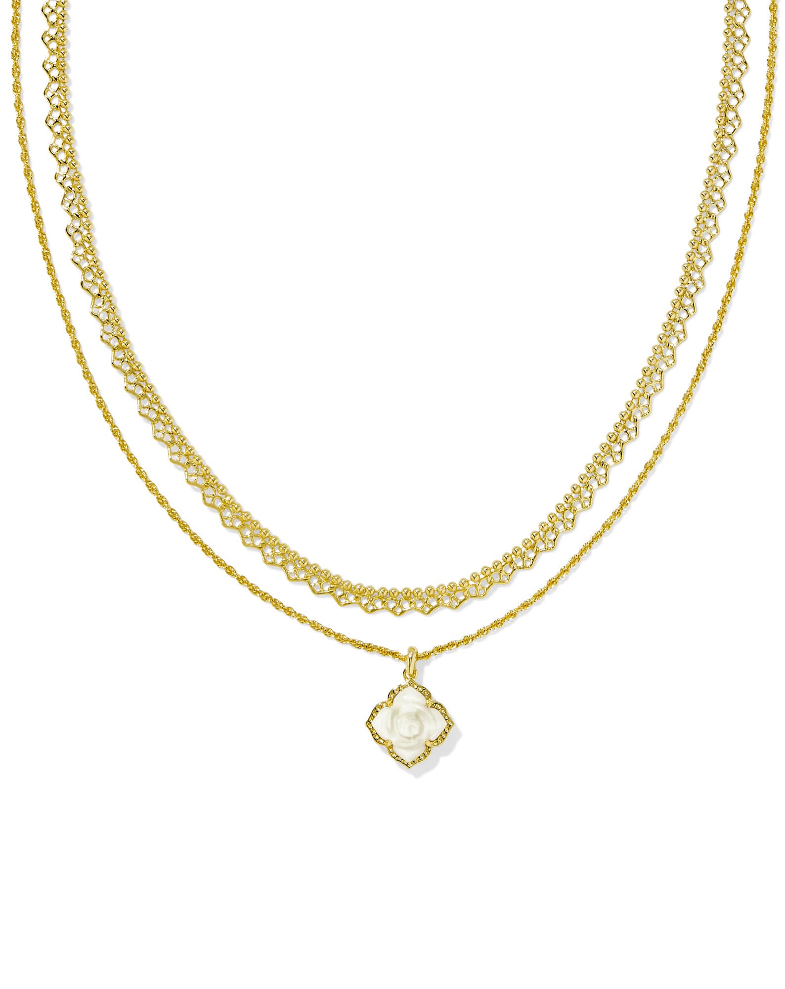 Mallory Rose Gold Multi Strand Necklace