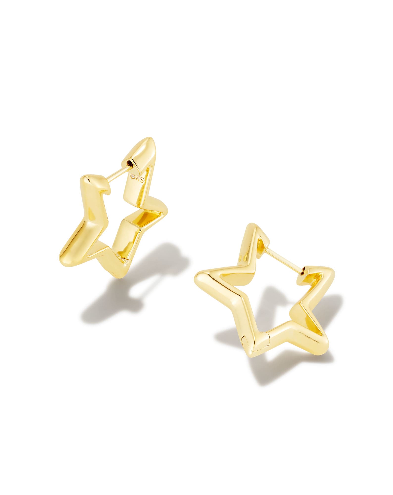Star Huggie Earrings in Gold