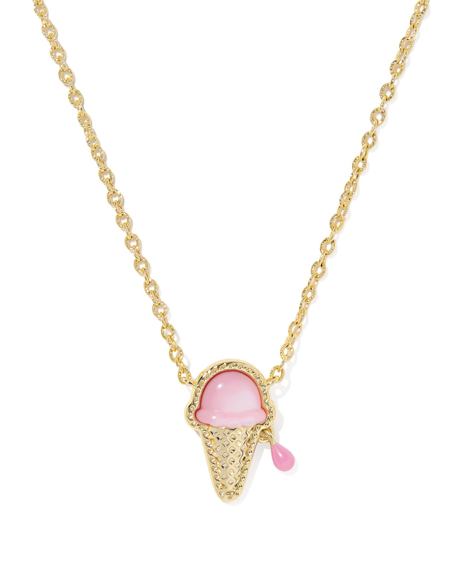 Ice Cream Gold Short Pendant Necklace