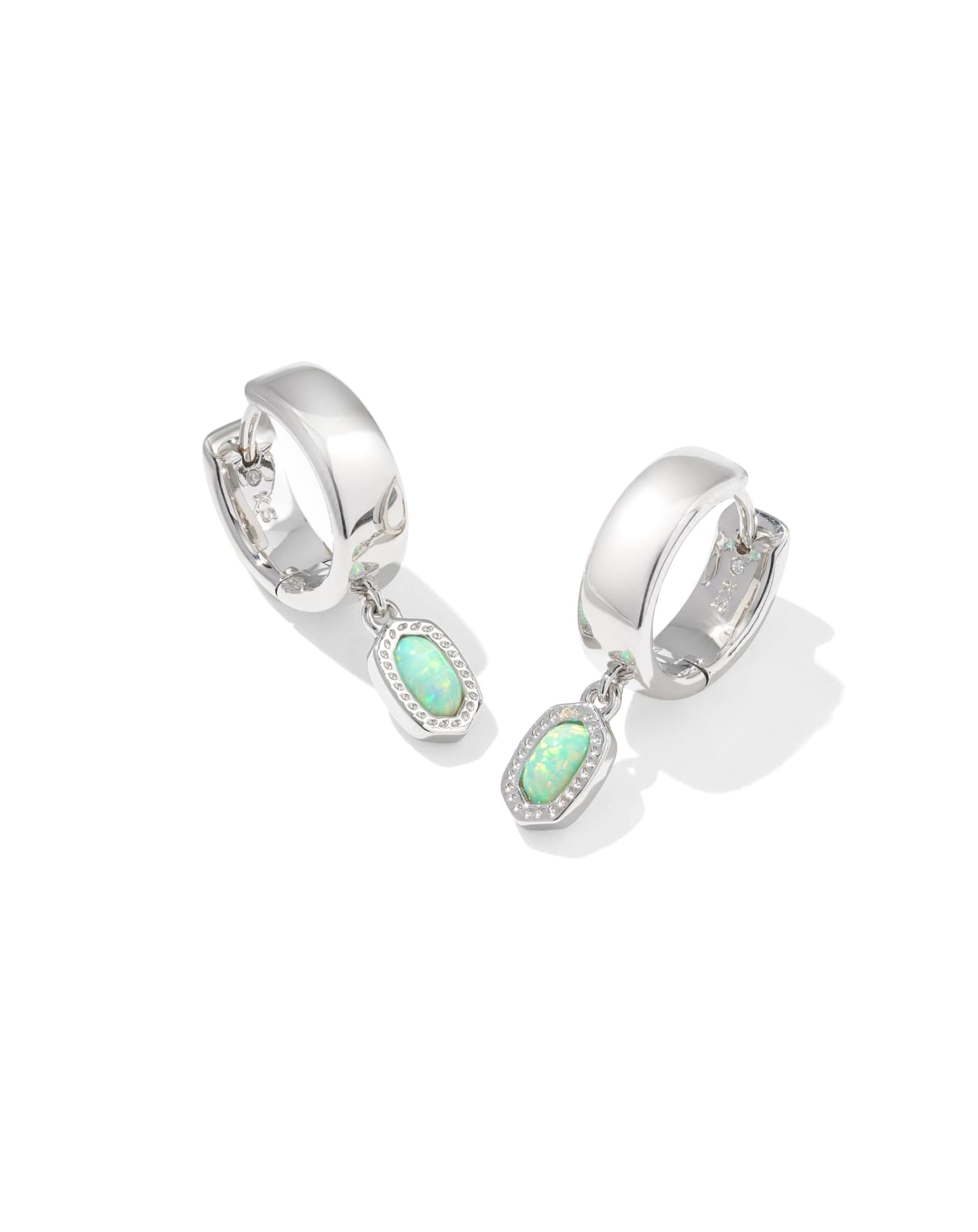 Mini Ellie Silver Wide Huggie Earrings