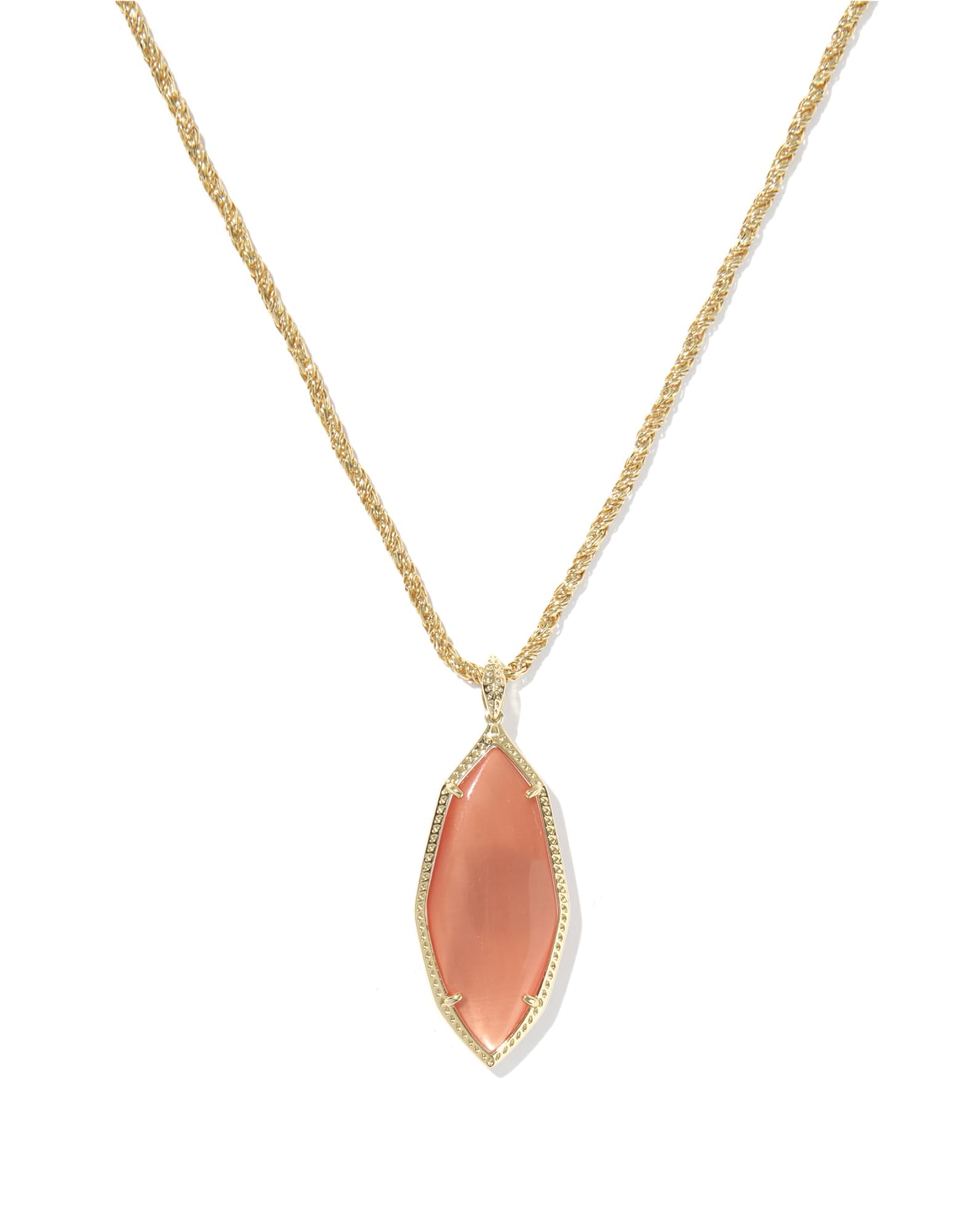 Ophelia Gold Large Long Pendant Necklace