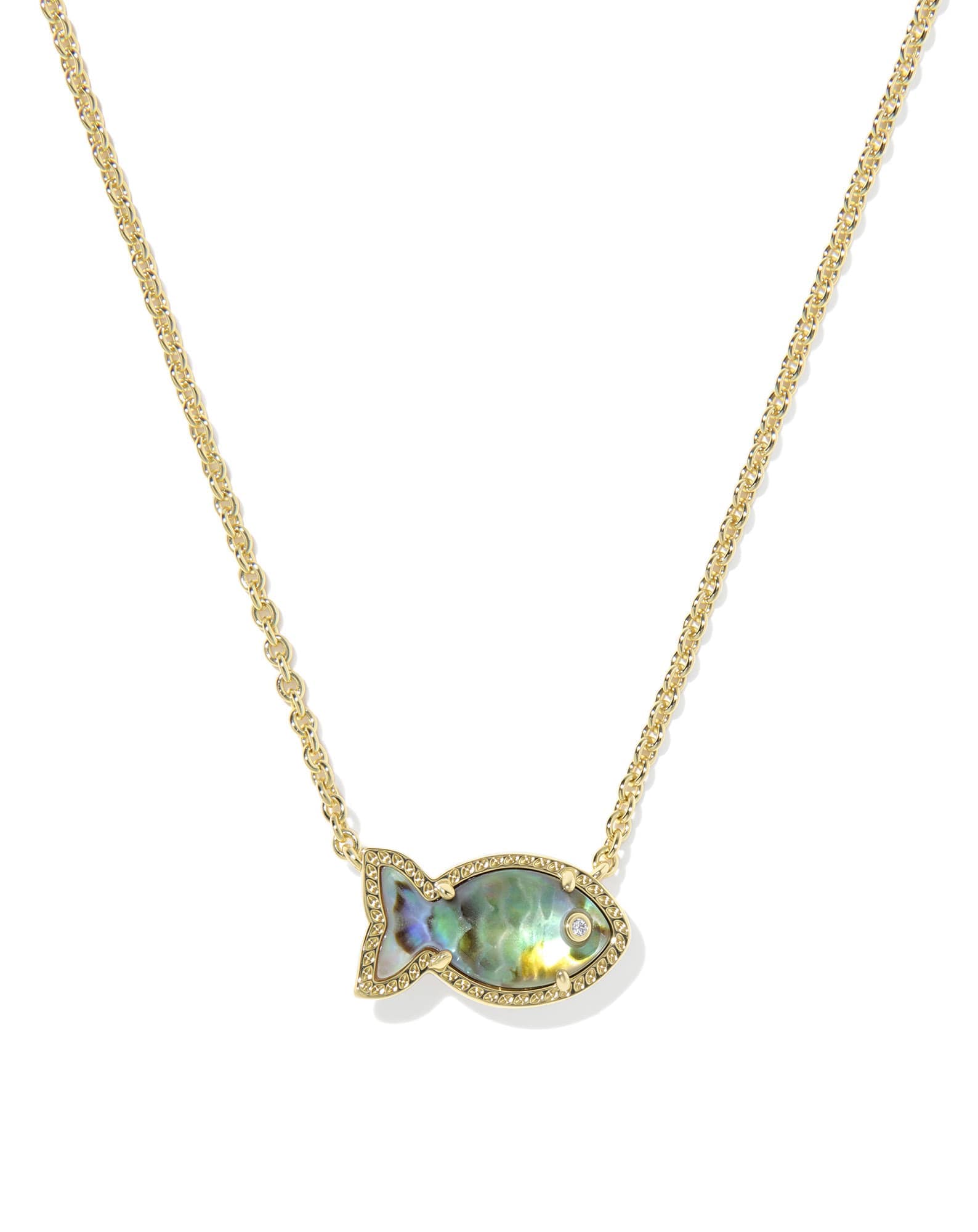 Parker Fish Gold Short Pendant Necklace