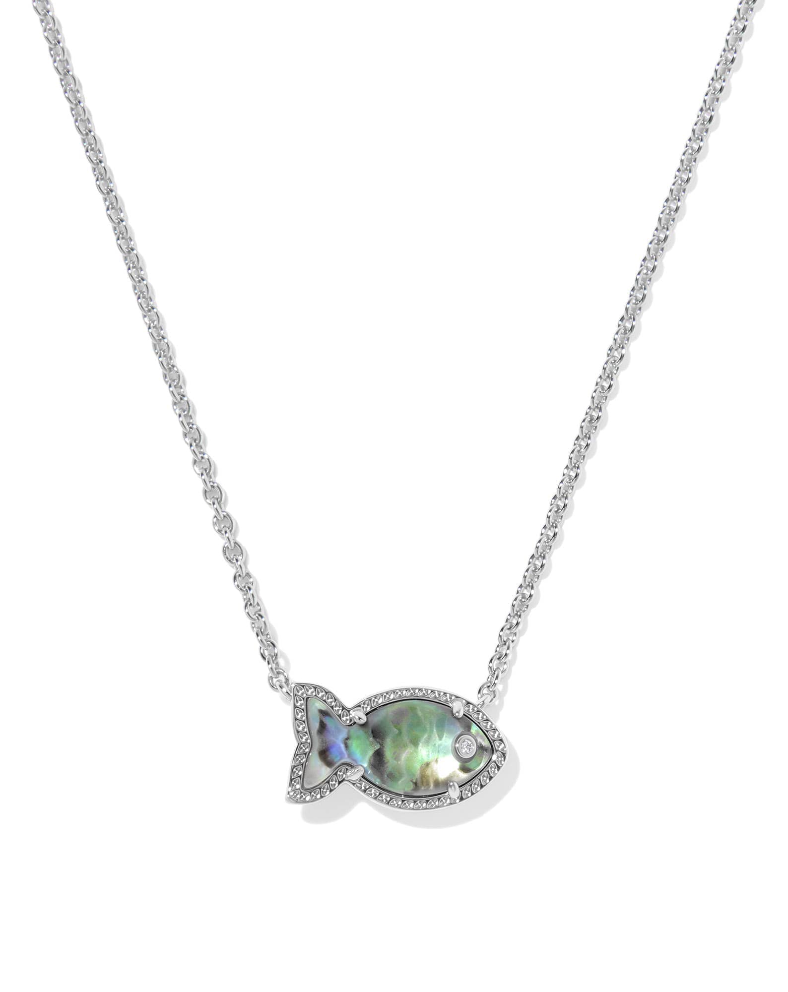 Parker Fish Silver Short Pendant Necklace
