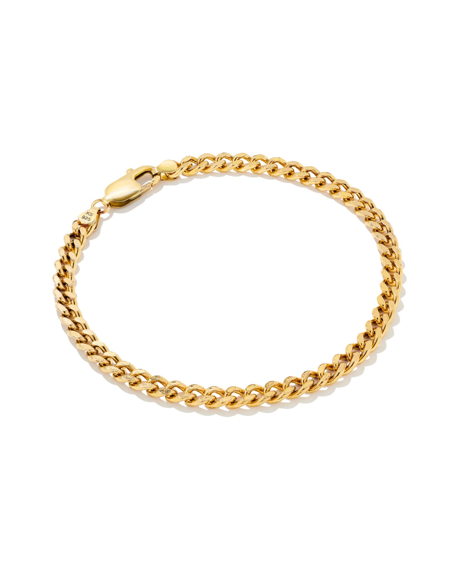 Curb Chain Bracelet in 18k Oxidized Yellow Gold Vermeil