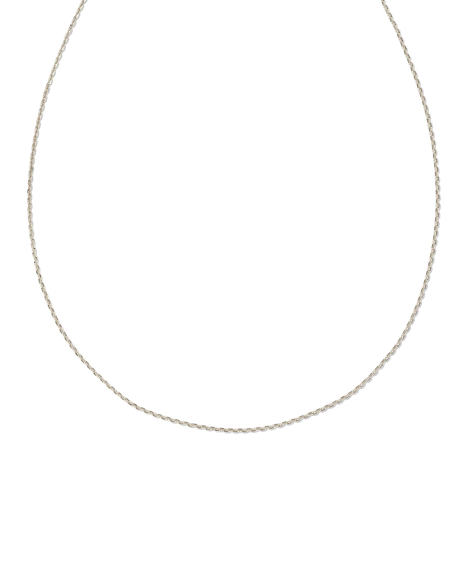 22 Inch Thin Chain Necklace in Sterling Silver