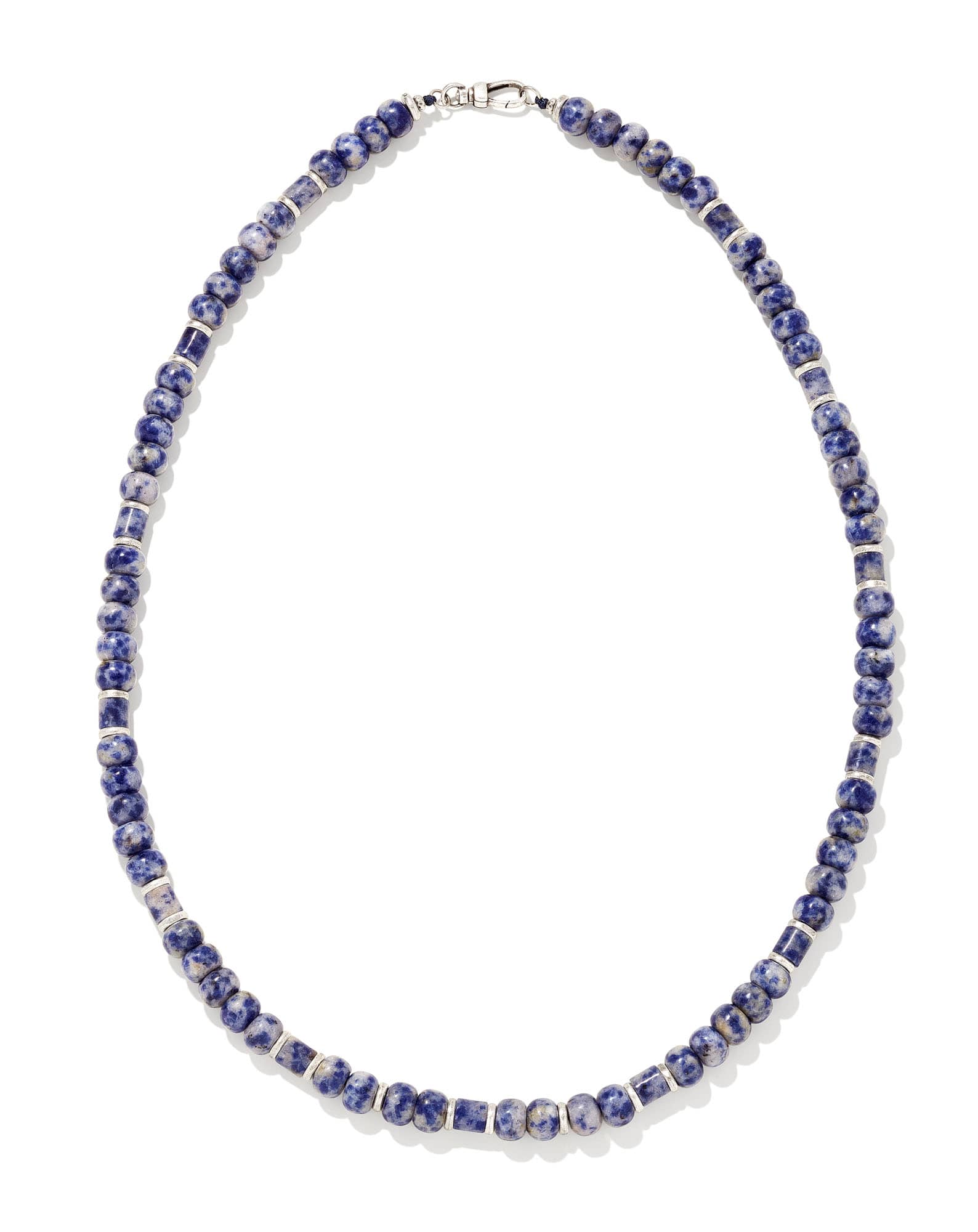 Conrad Oxidized Sterling Silver Long Strand Necklace in Sodalite