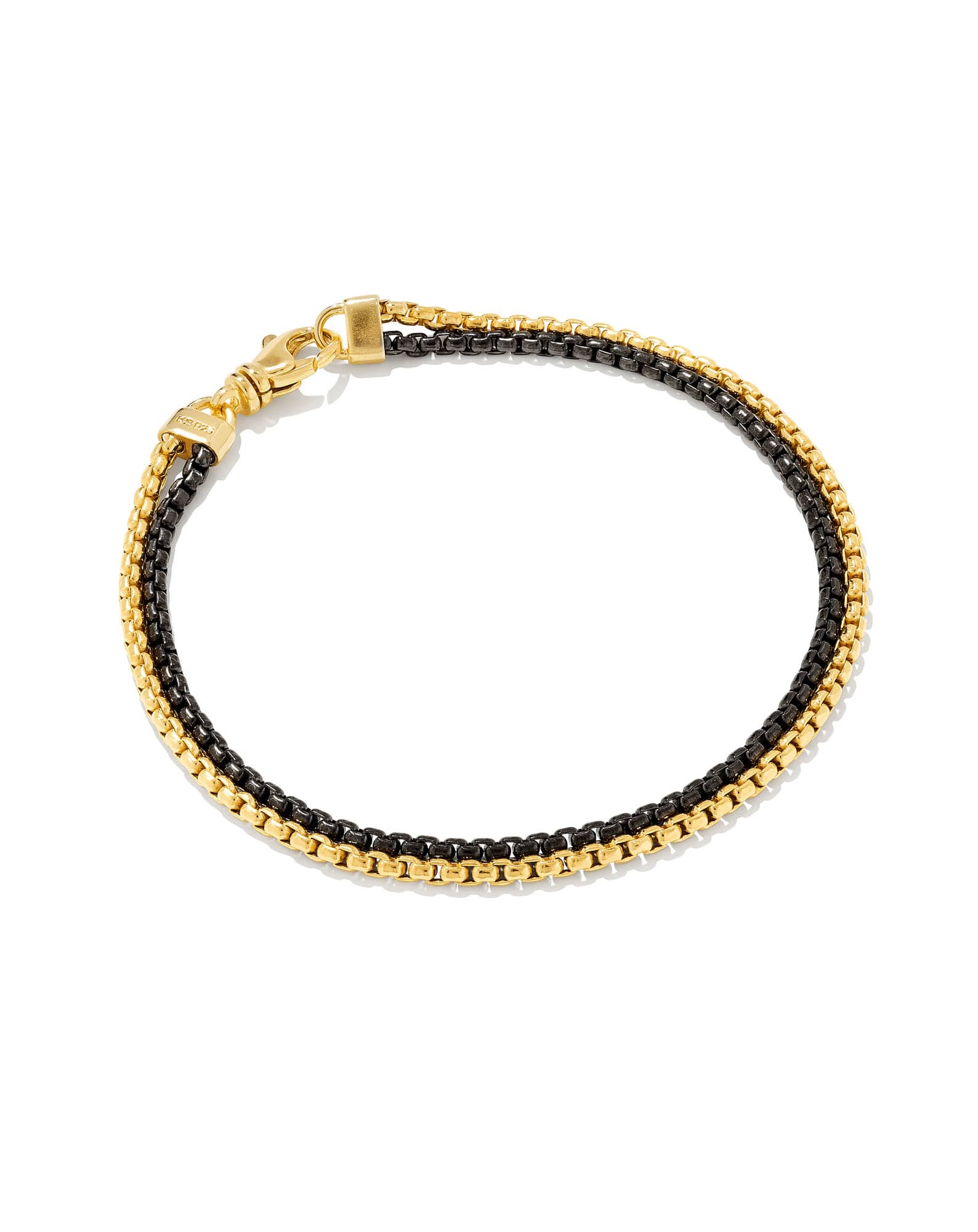 Wells Chain Bracelet in 18k Gold Vermeil and Black Hematite