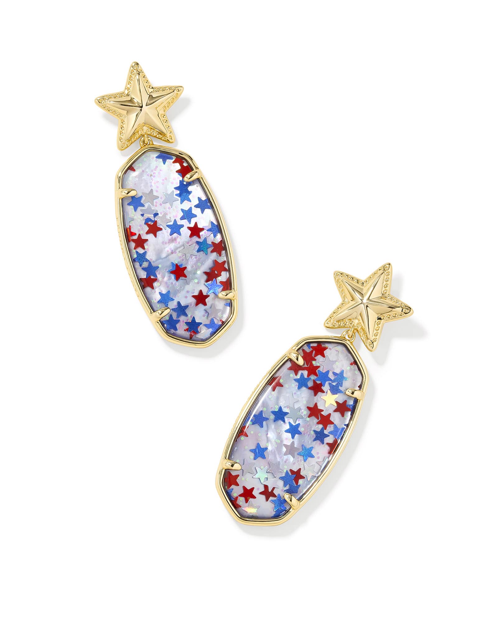 Elle Star Gold Drop Earrings