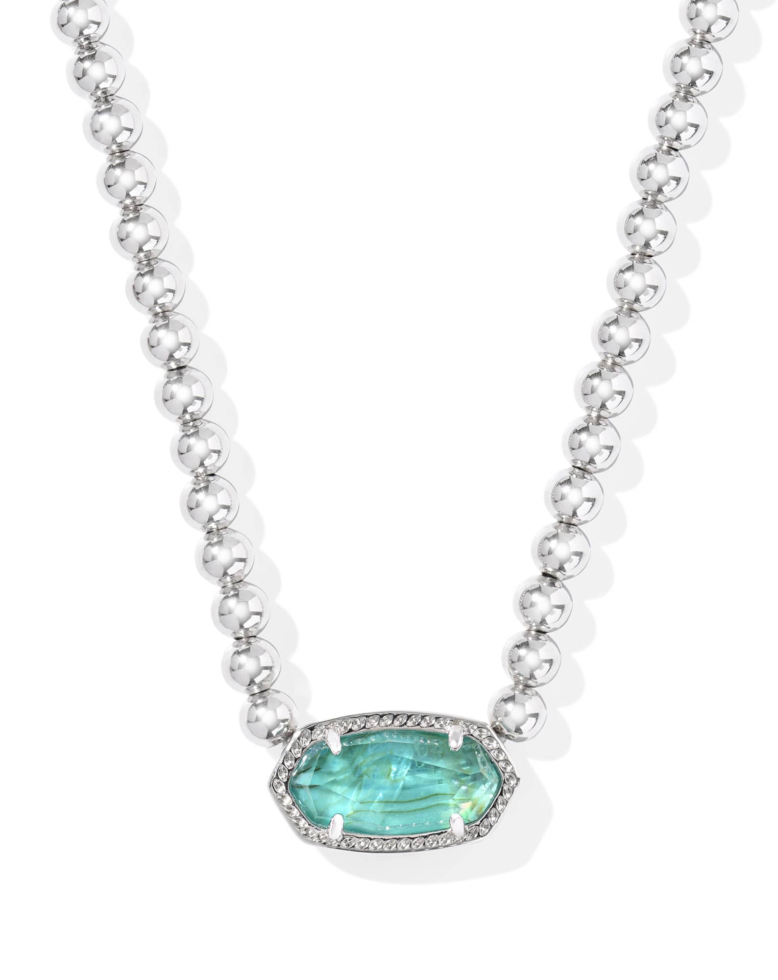 Elisa Silver Beaded Necklace