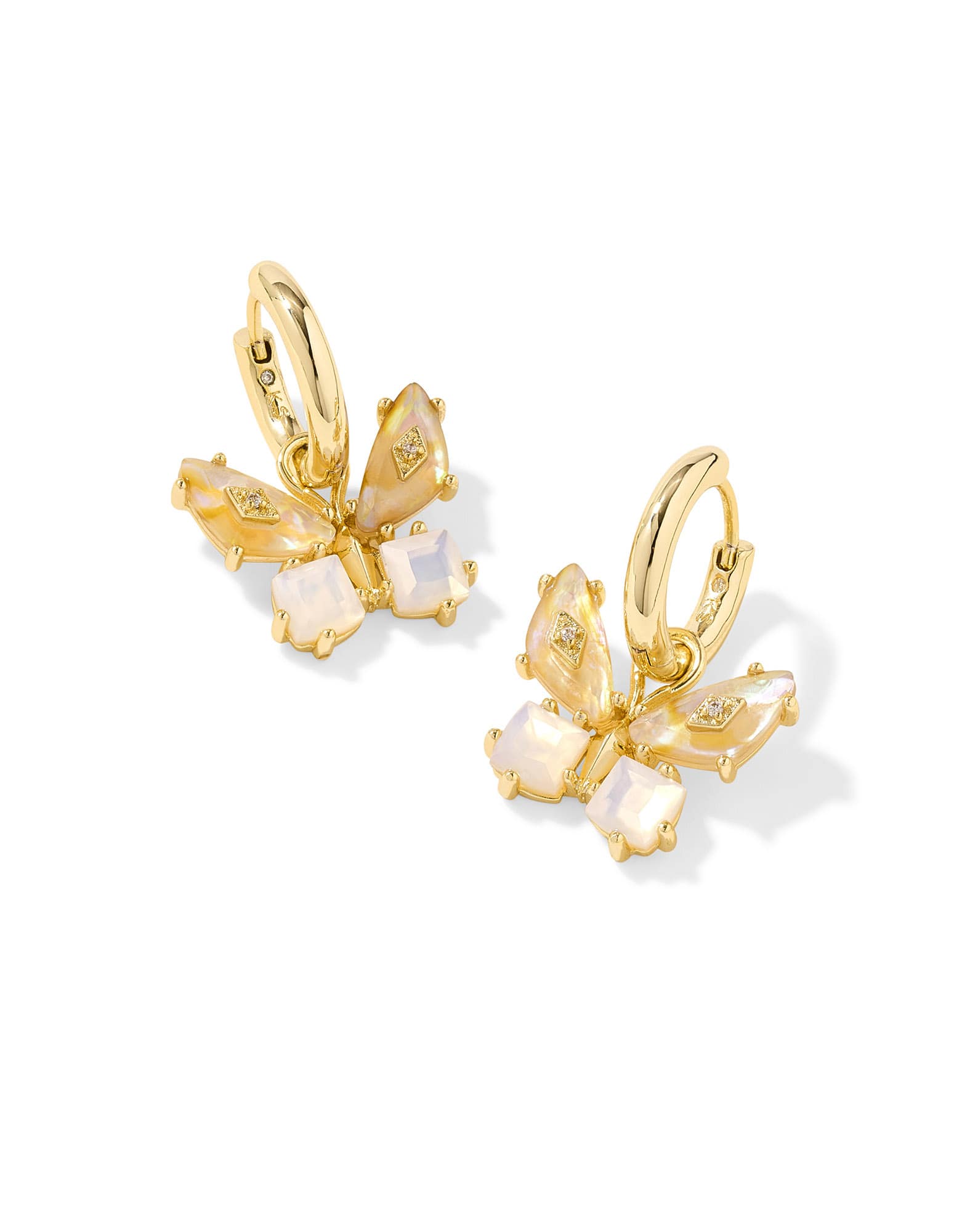 Bianca Butterfly Gold Huggie Earrings