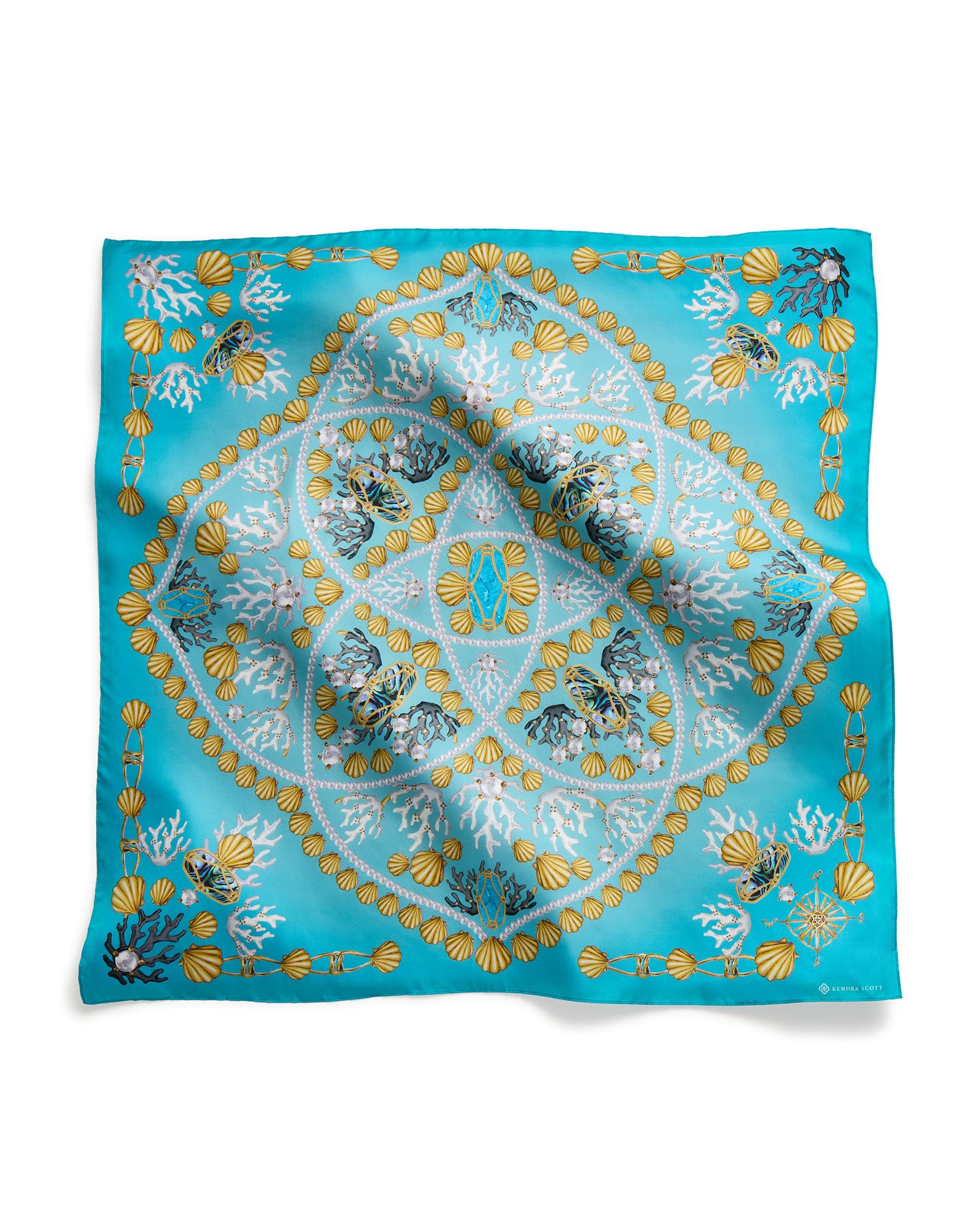 Shea Silk Square in Blue
