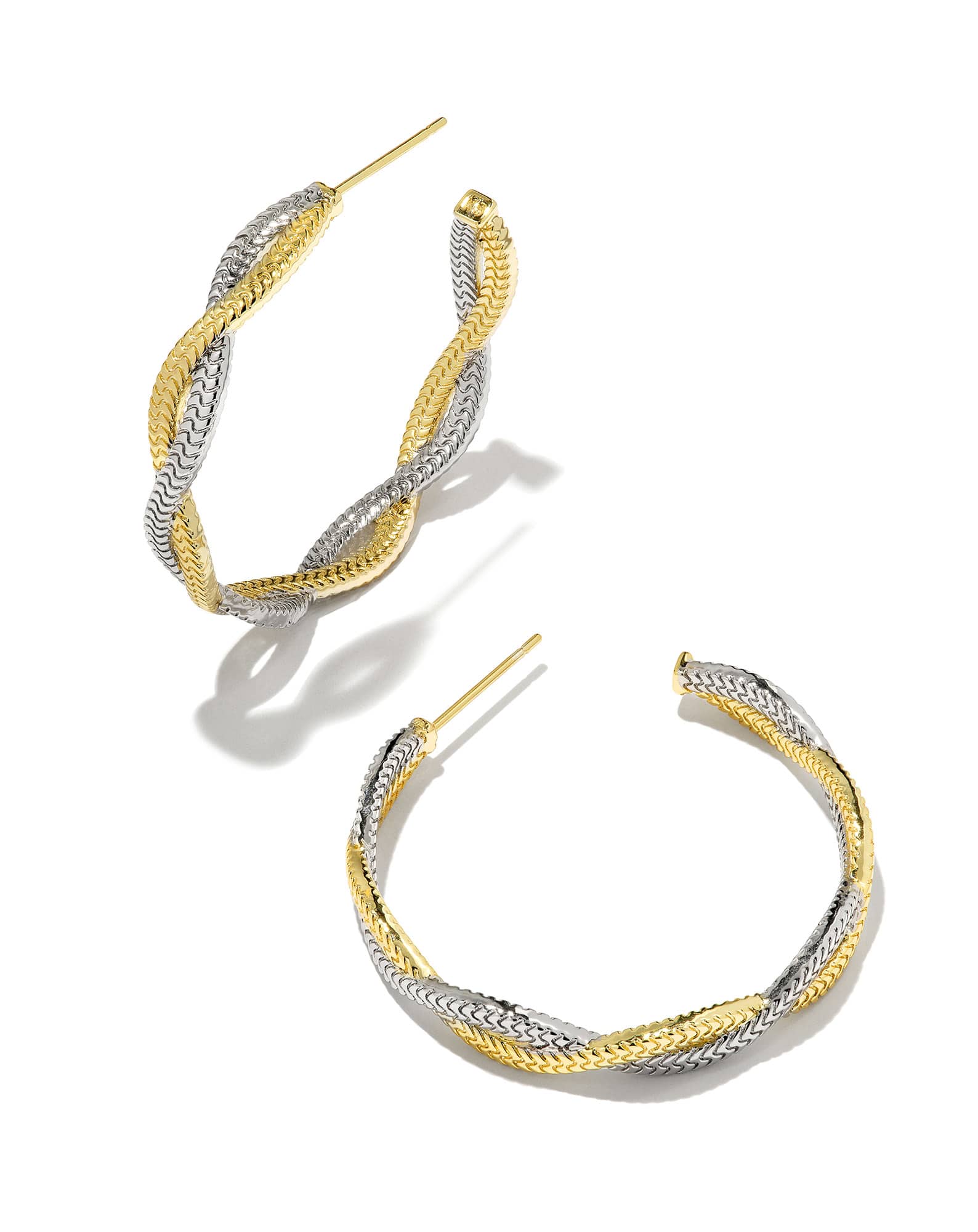 Hayden Hoop Earrings in Mixed Metal
