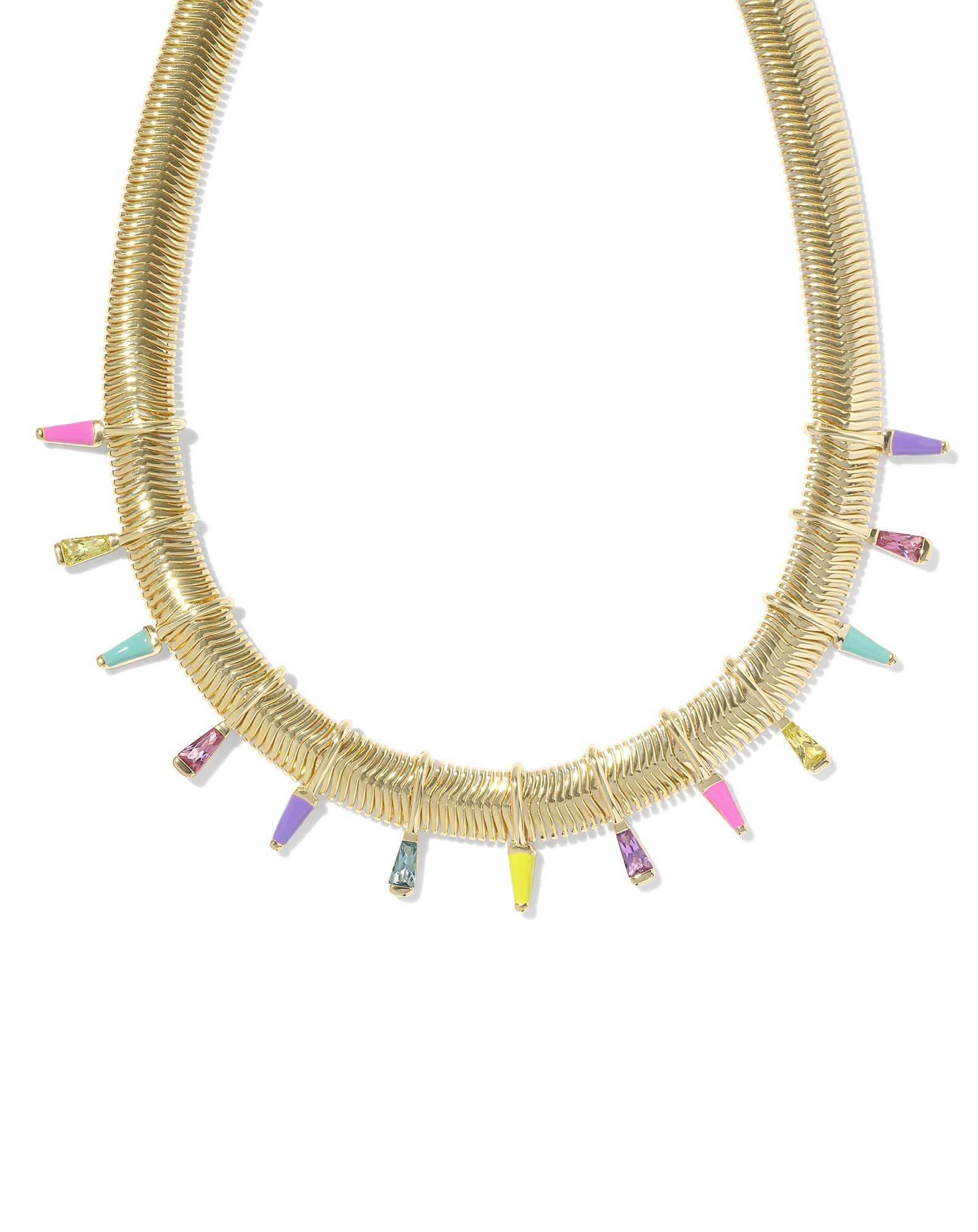 Kelsey Gold Statement Necklace in Multi Mix