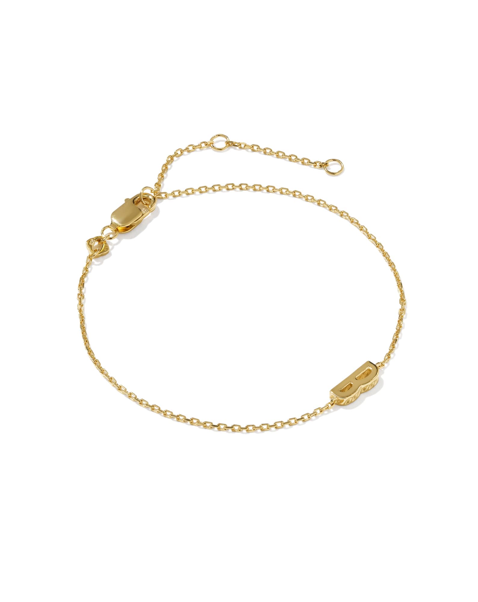 Letter B 18k Gold Vermeil Initial Bracelet