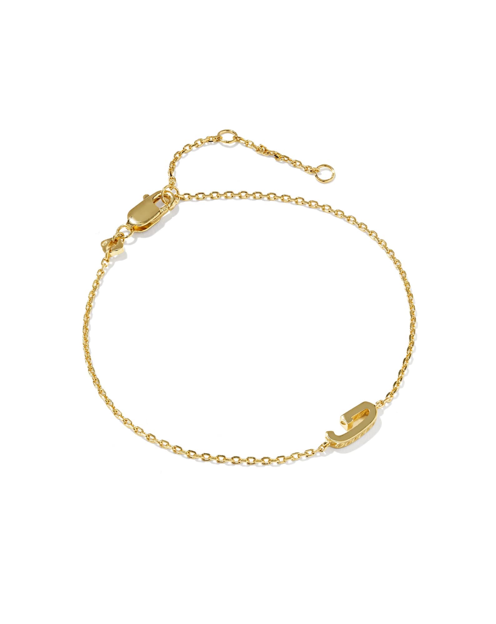 Letter G 18k Gold Vermeil Initial Bracelet