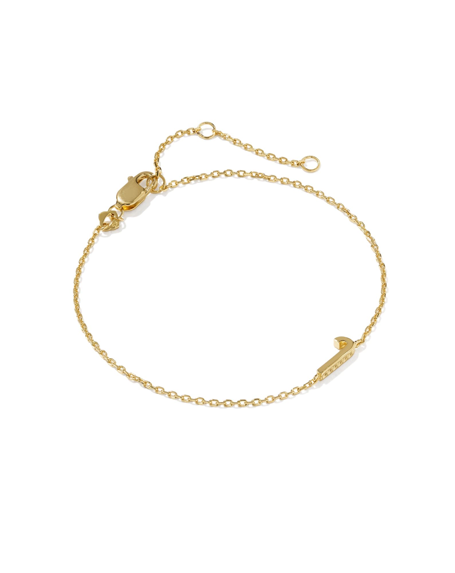 Letter J 18k Gold Vermeil Initial Bracelet